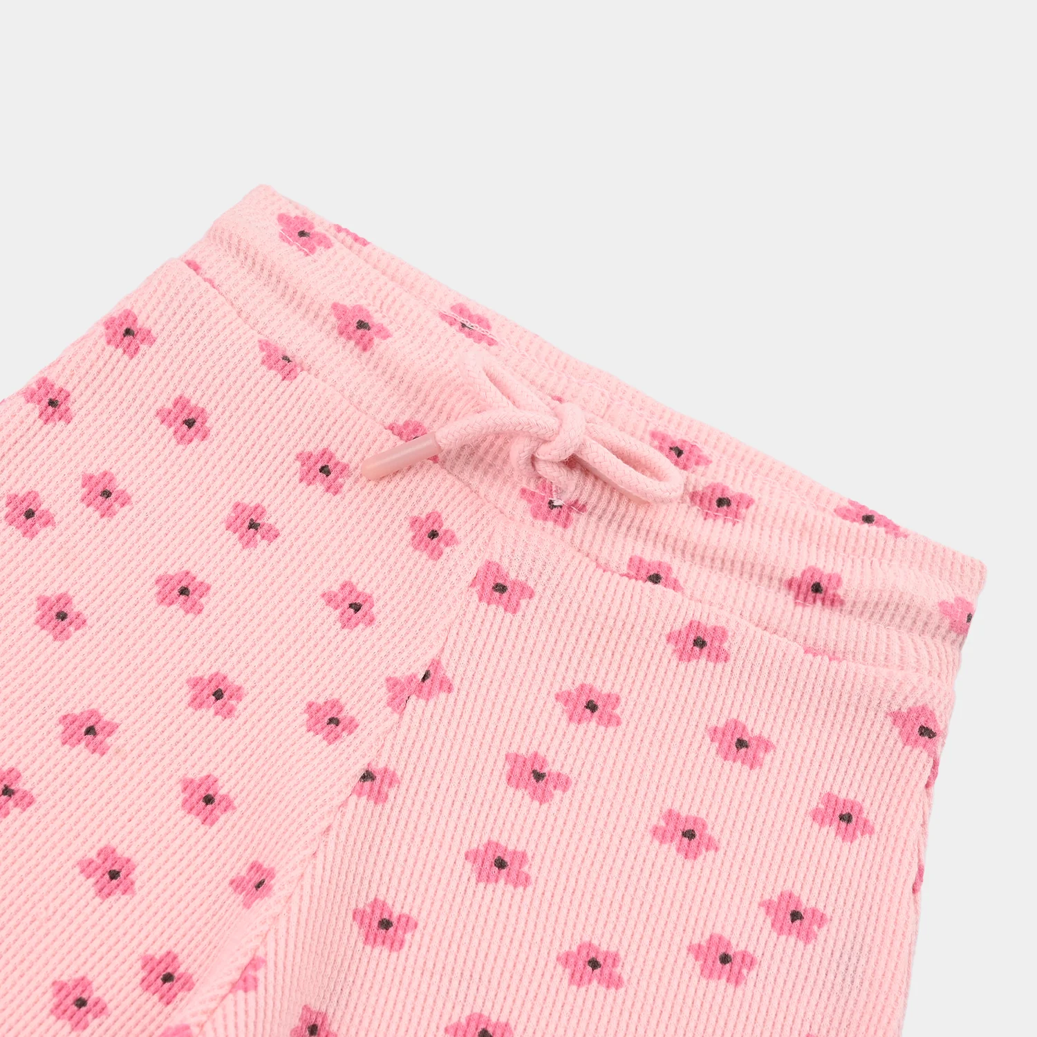 Girls Thermal Knitted Short Pink Flowers-Crystal.Rose - Image 2