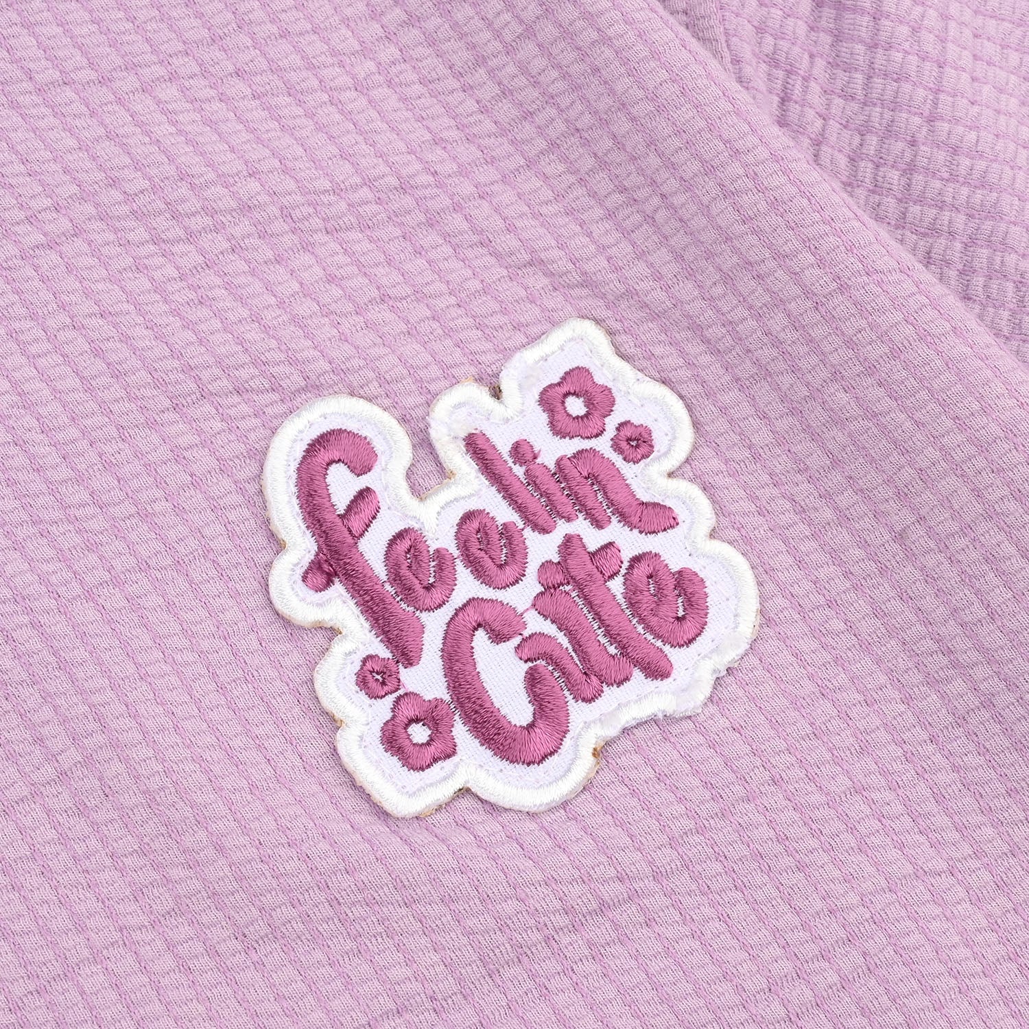 Girls Thermal T-Shirt (Feeling Cute) - Purple - Image 2