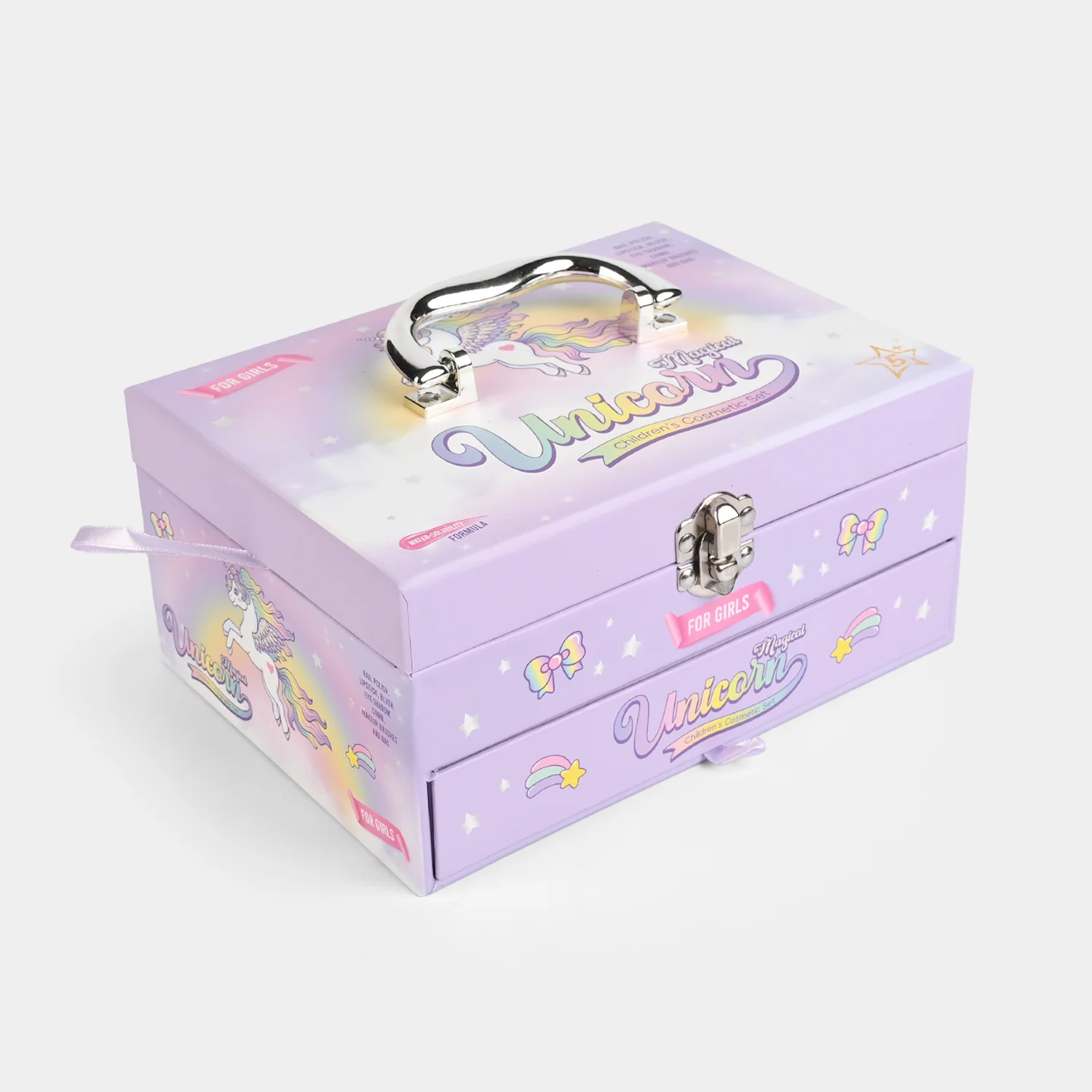 Girls Unicorn Themed Premium Vanity Makeup Set with Mirror - Image 6