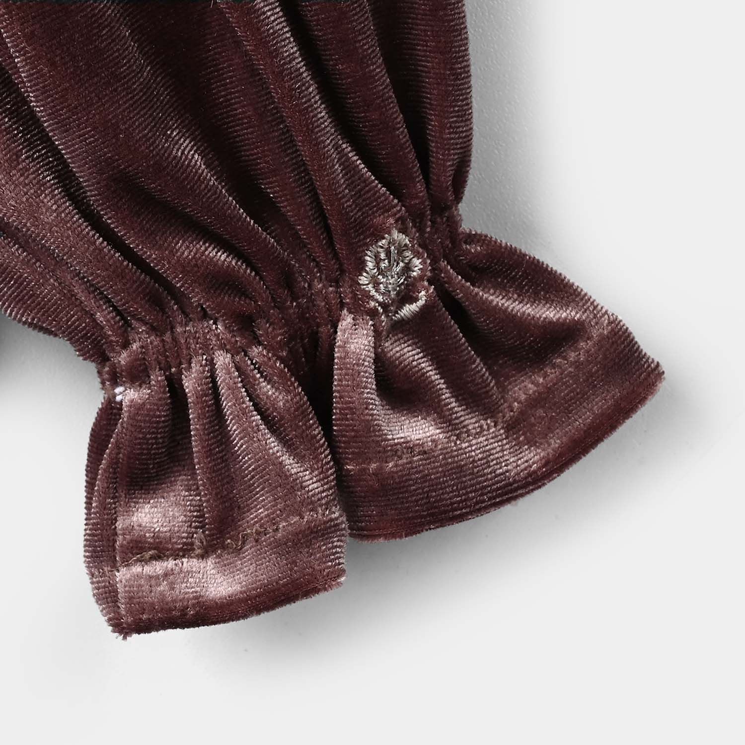 Girls Velvet Emb Top Winter Garden - Purple - Image 2