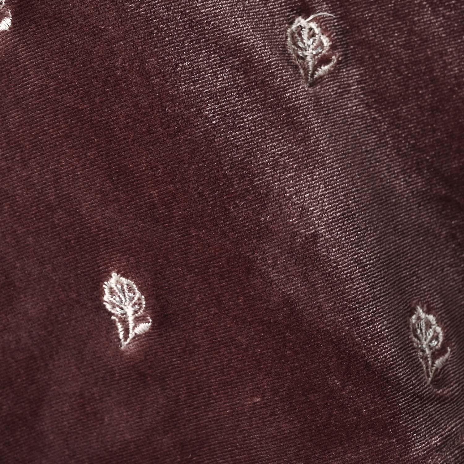 Girls Velvet Emb Top Winter Garden - Purple - Image 3