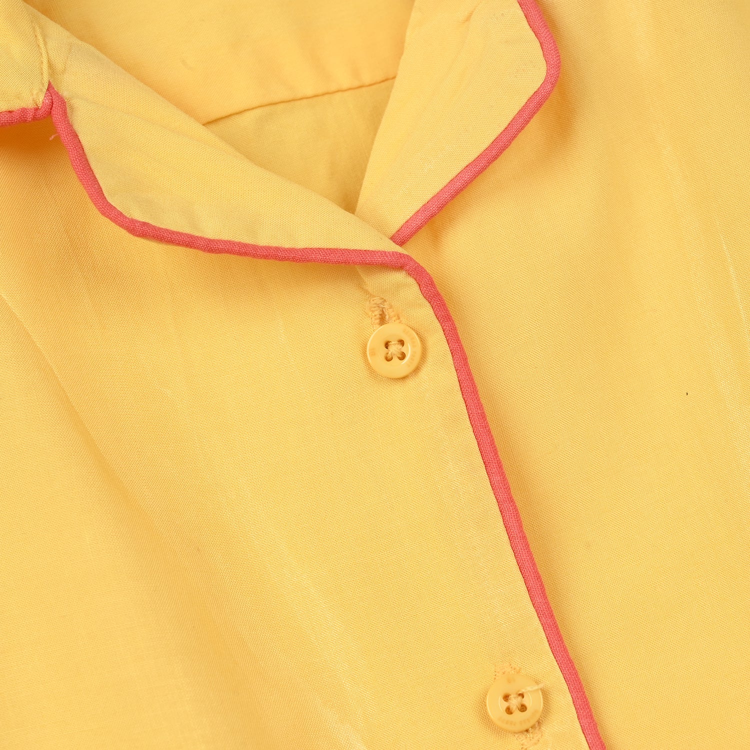 Girls Viscose Night Suit - Yellow - Image 5