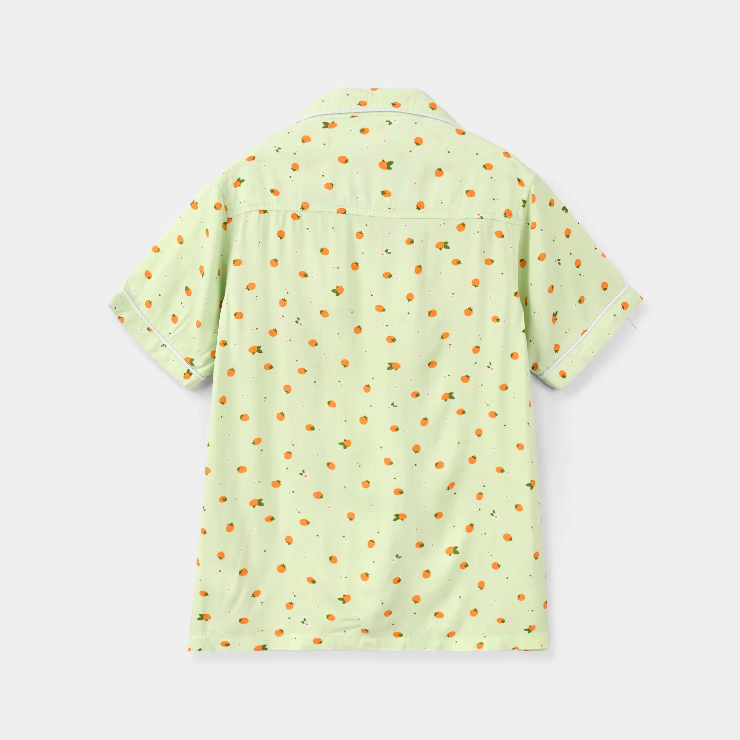 Girls Viscose Nightwear (Strawberries) - Light Green - Image 6
