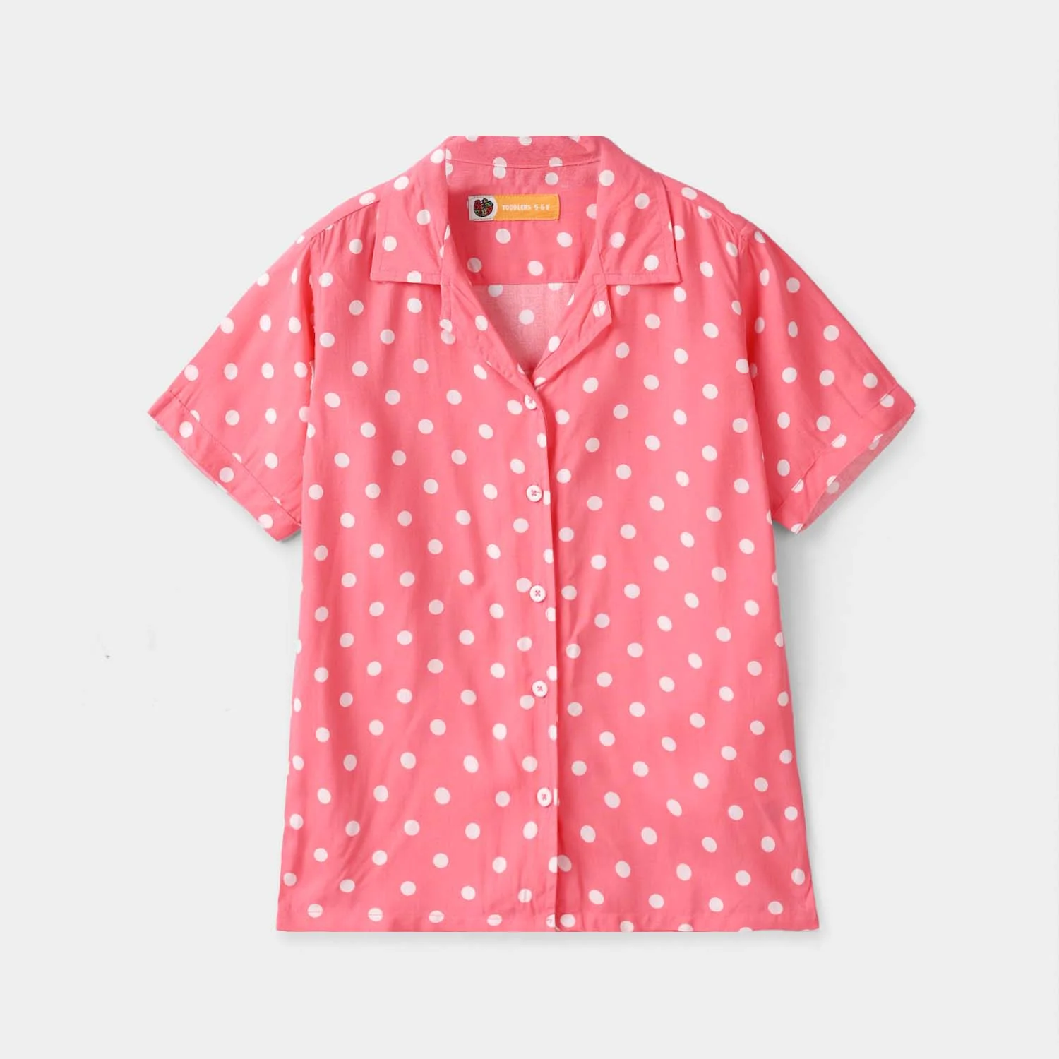 Girls Viscose Nightwear (Polka Dot) - Pink - Image 2