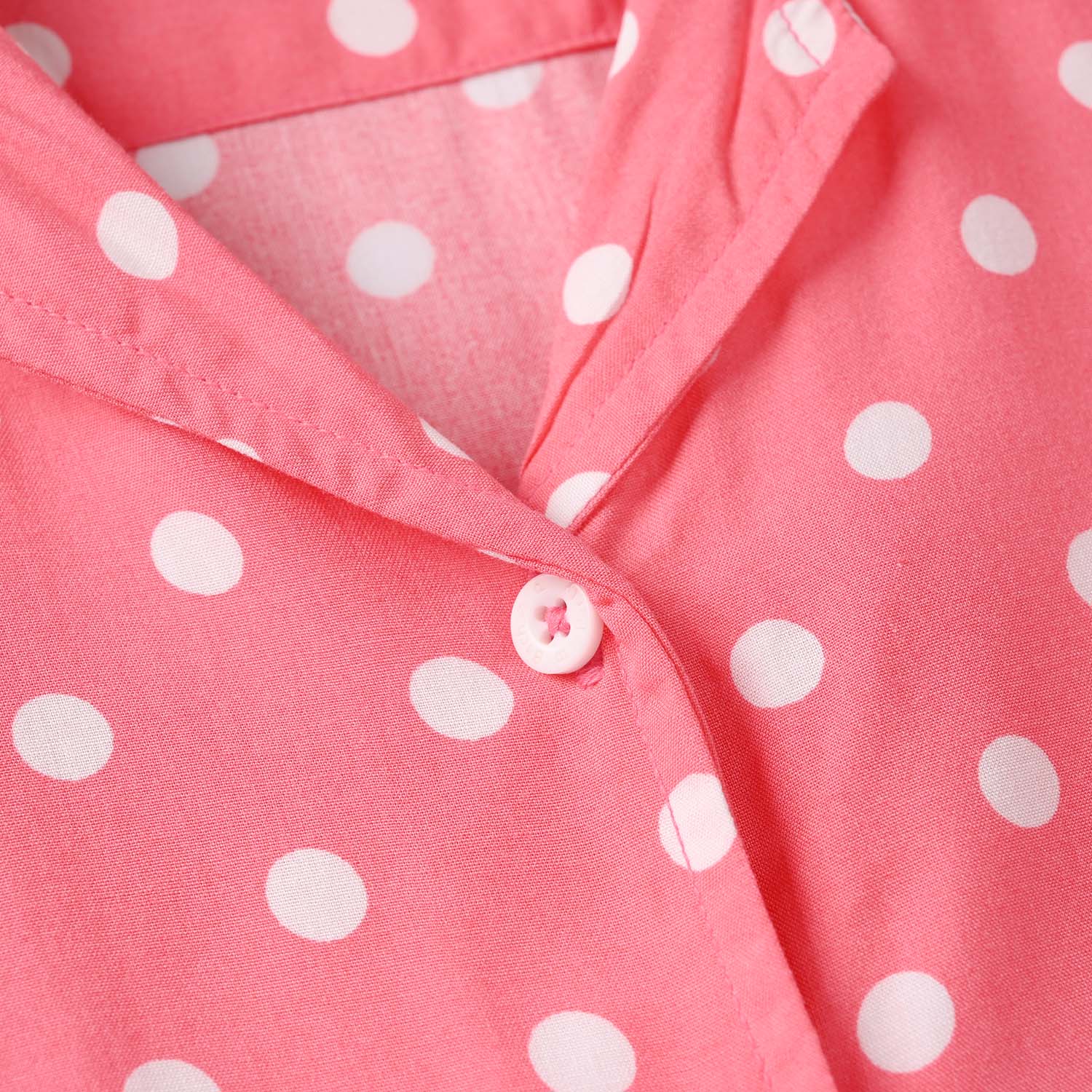 Girls Viscose Nightwear (Polka Dot) - Pink - Image 3
