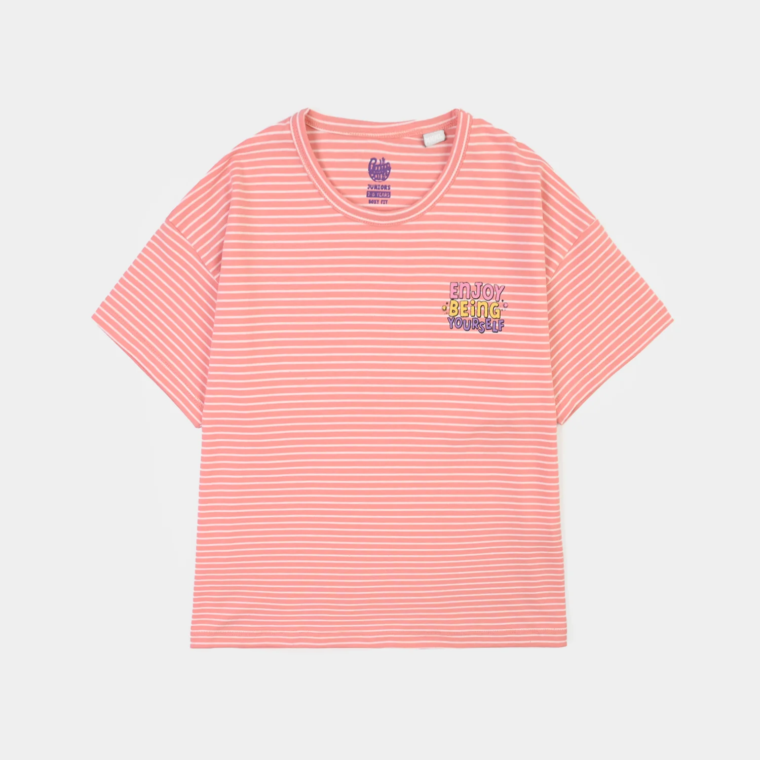 Girls Yarn Dyed T-Shirt β Orange
