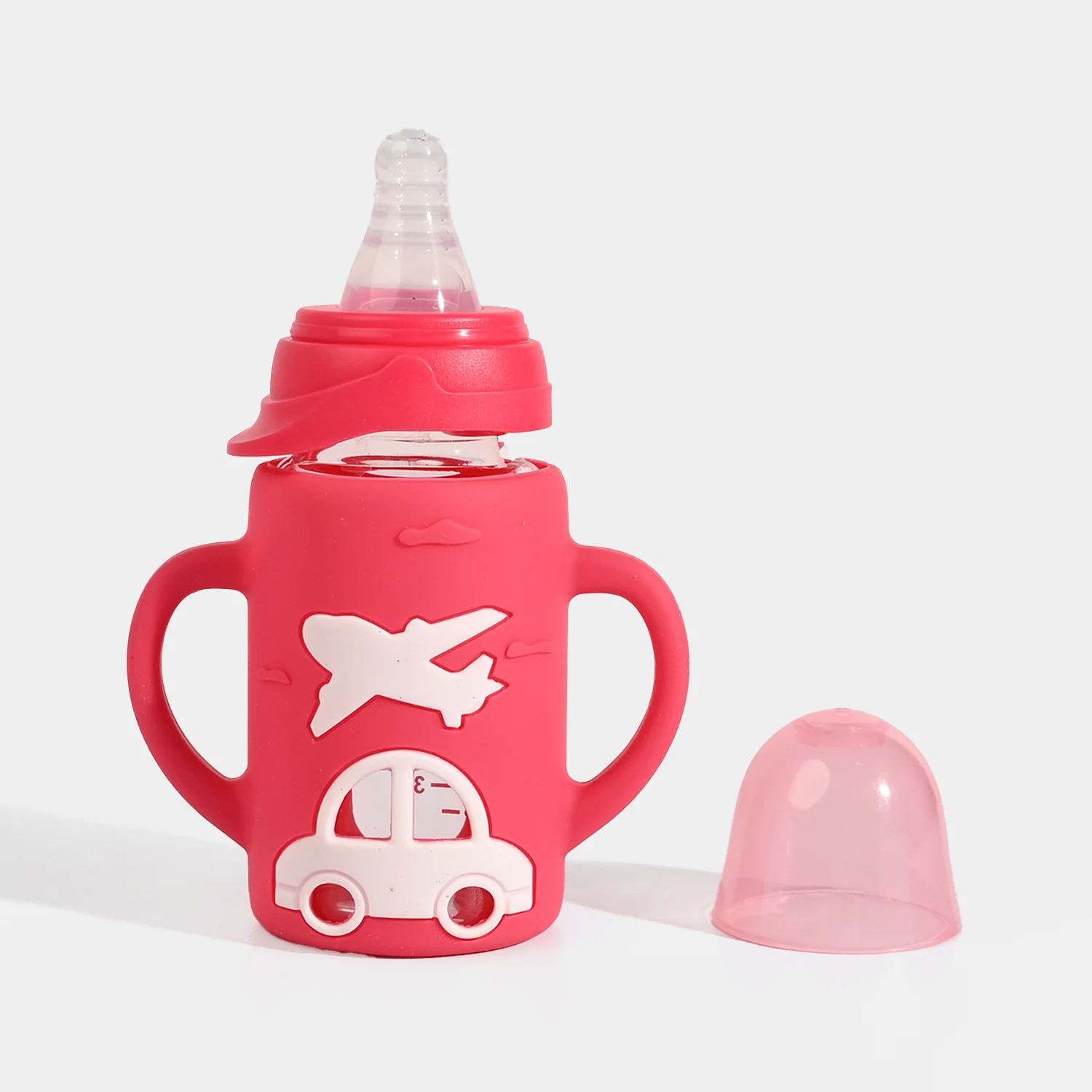 Baby Glass Feeding Bottle | 120ml - Image 2