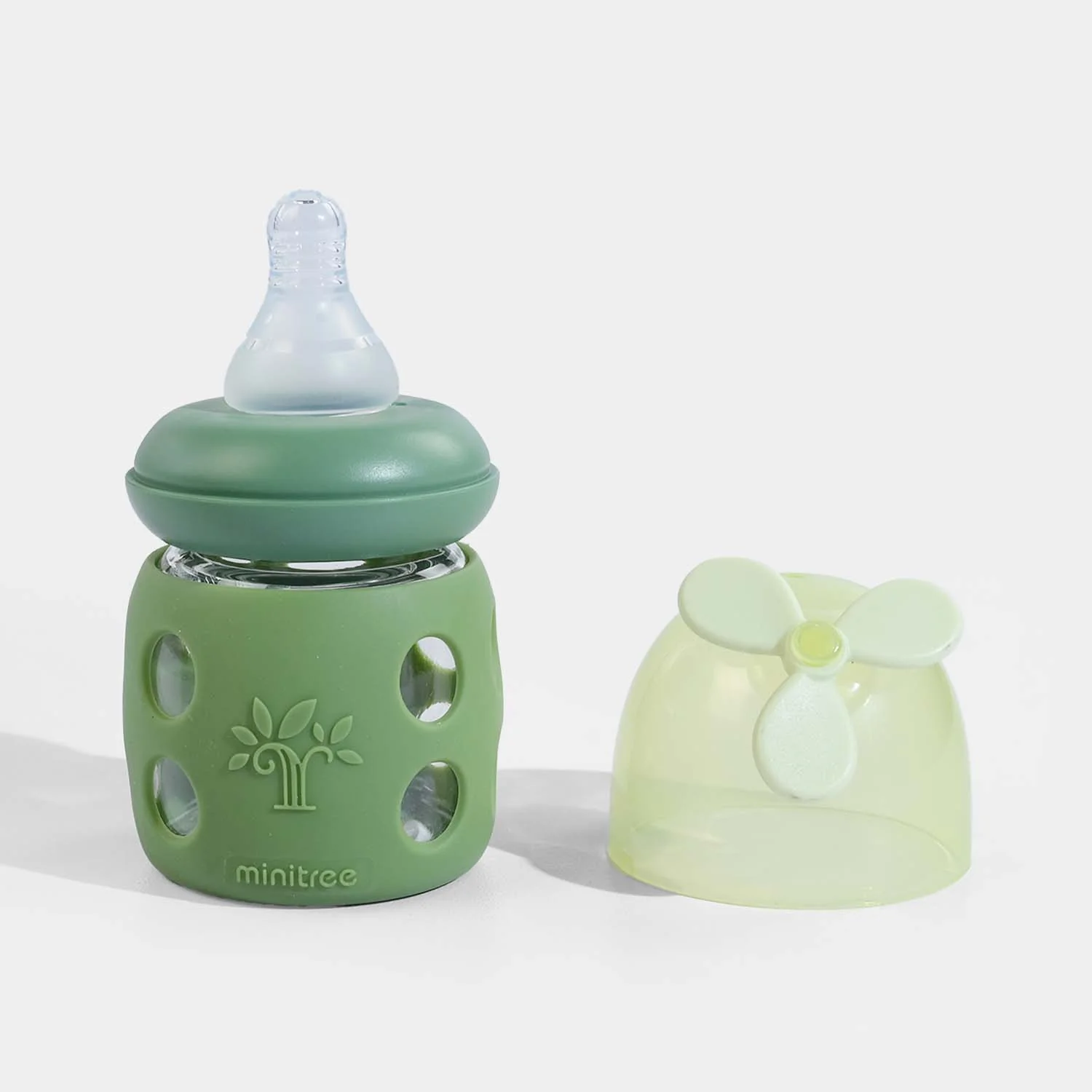 Minitree Newborn Baby Glass Feeder with Silicone Cover | 60Ml - Image 2