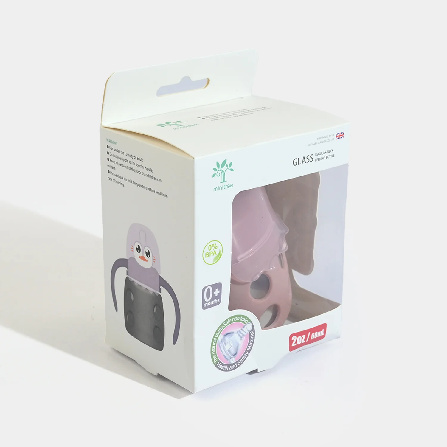 Minitree Newborn Baby Glass Feeder with Silicone Cover | 60Ml - Image 4