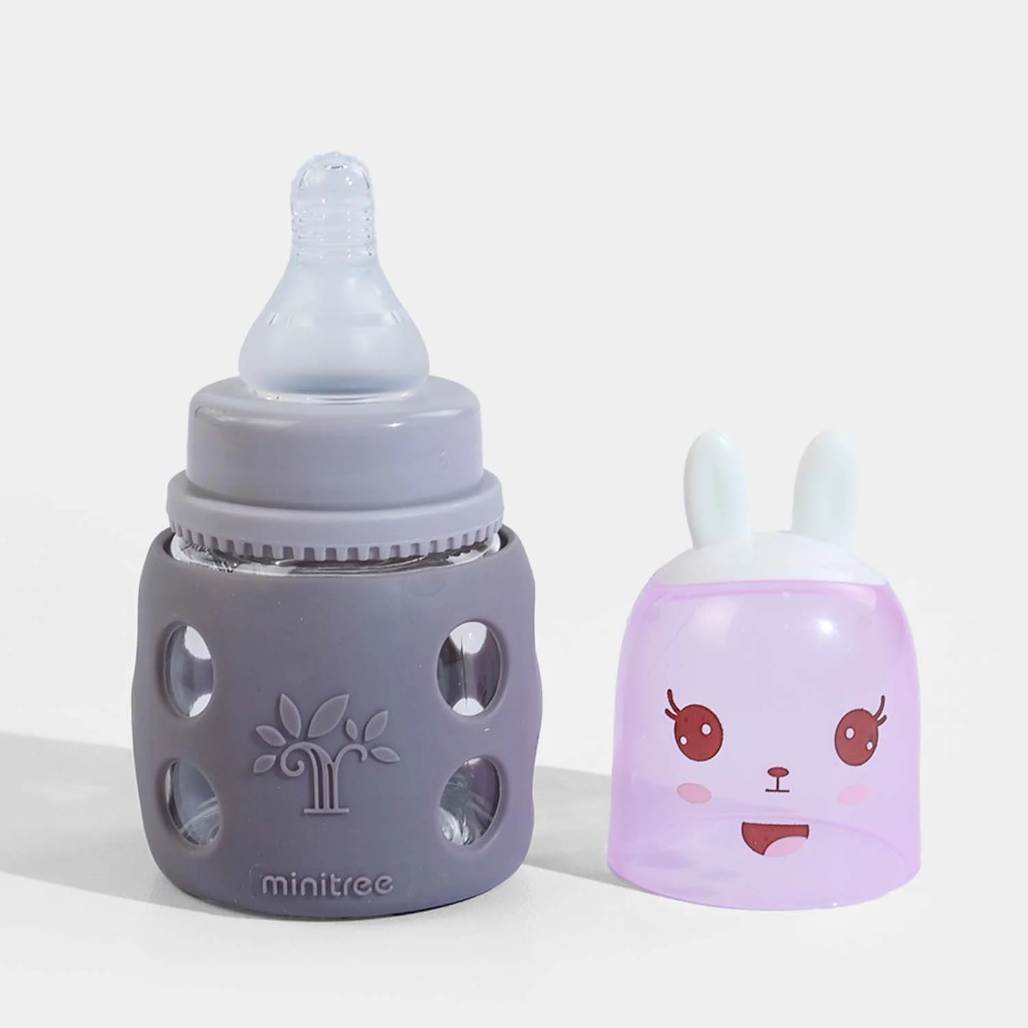 Minitree Newborn Baby Glass Feeder with Silicone Cover | 60Ml - Image 2