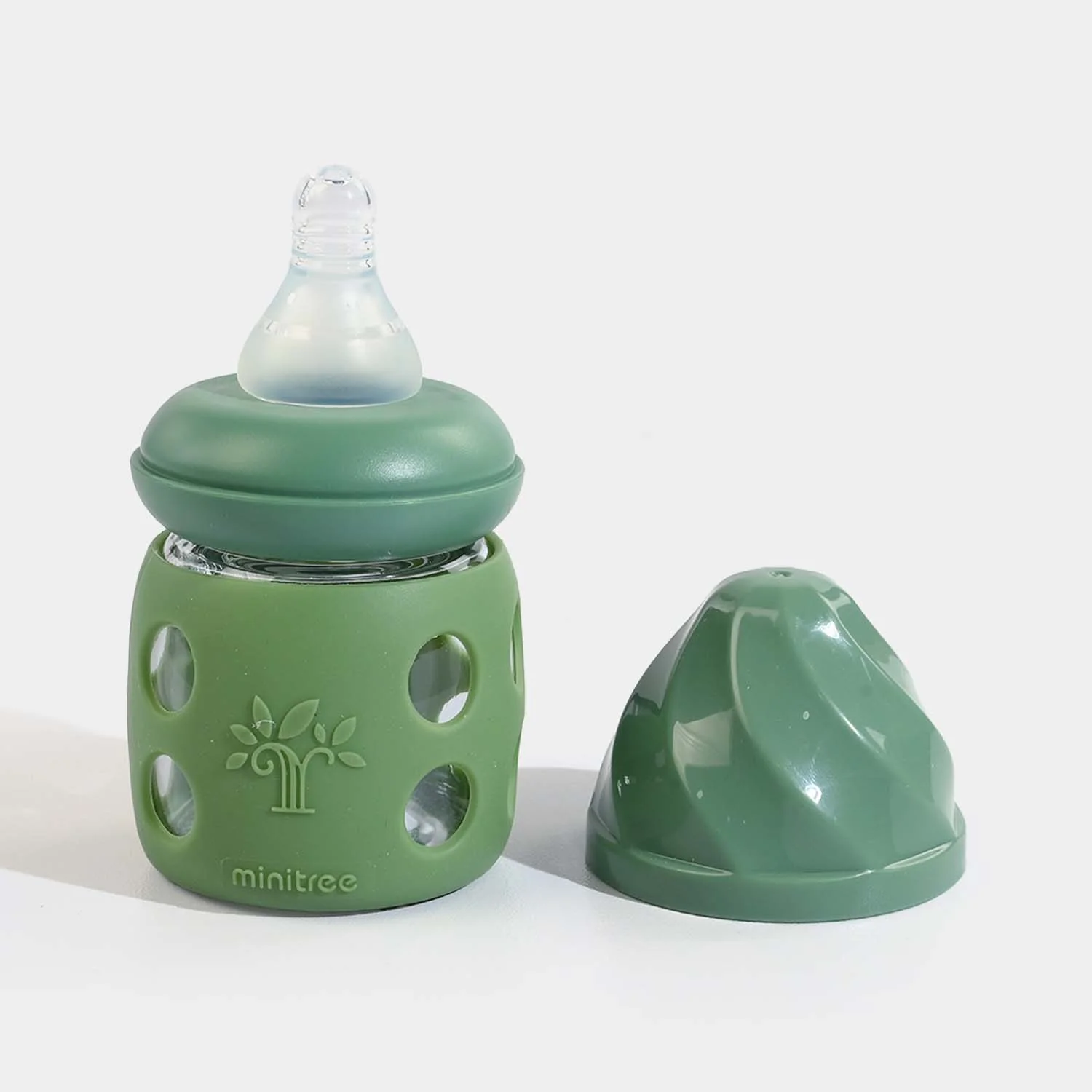 Minitree Newborn Baby Glass Feeder with Silicone Cover | 60Ml - Image 2