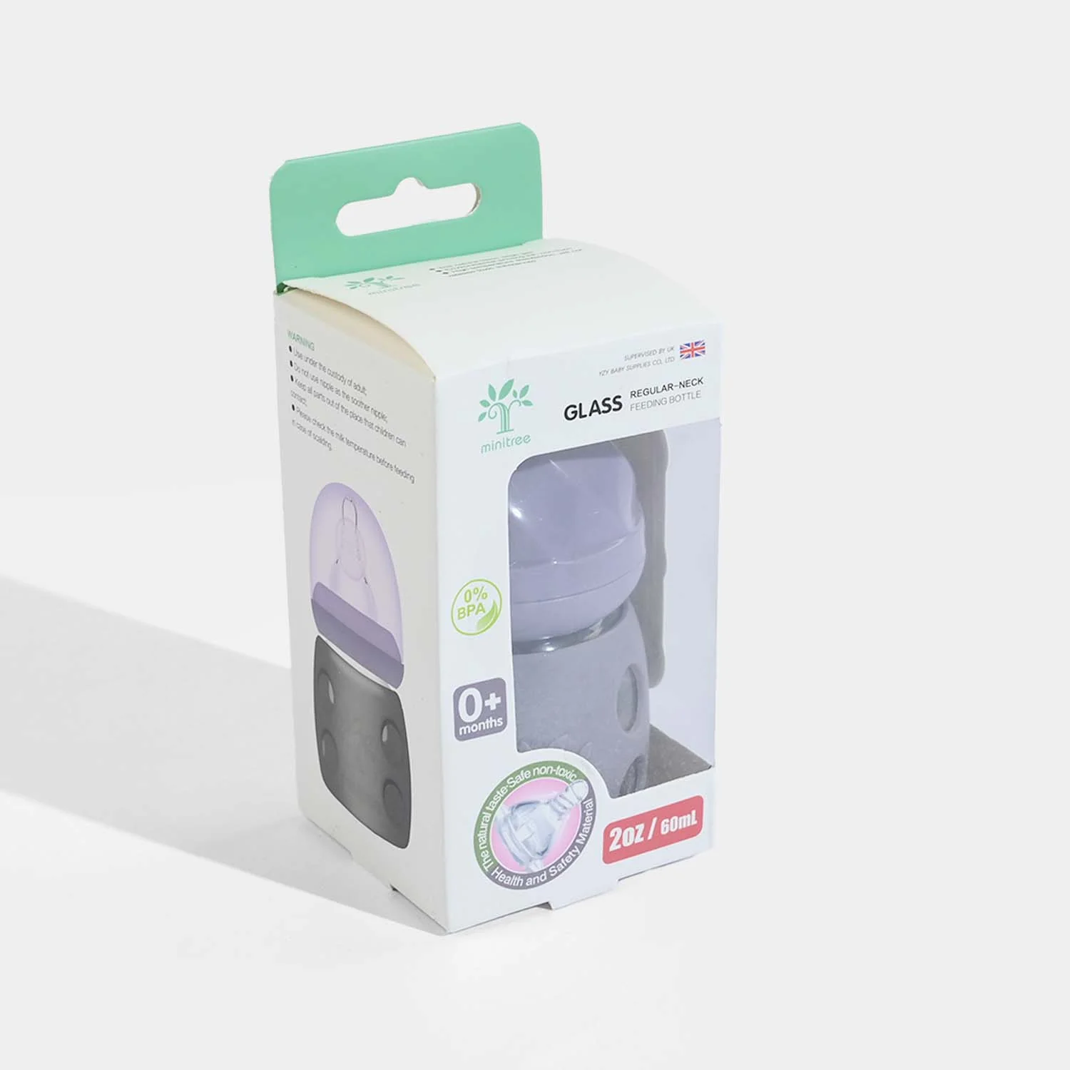 Minitree Newborn Baby Glass Feeder with Silicone Cover | 60Ml - Image 3