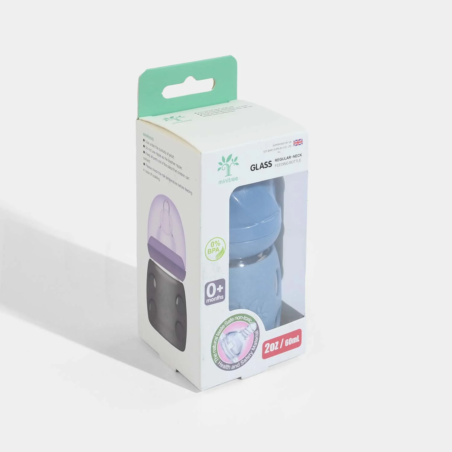 Minitree Newborn Baby Glass Feeder with Silicone Cover | 60Ml - Image 3