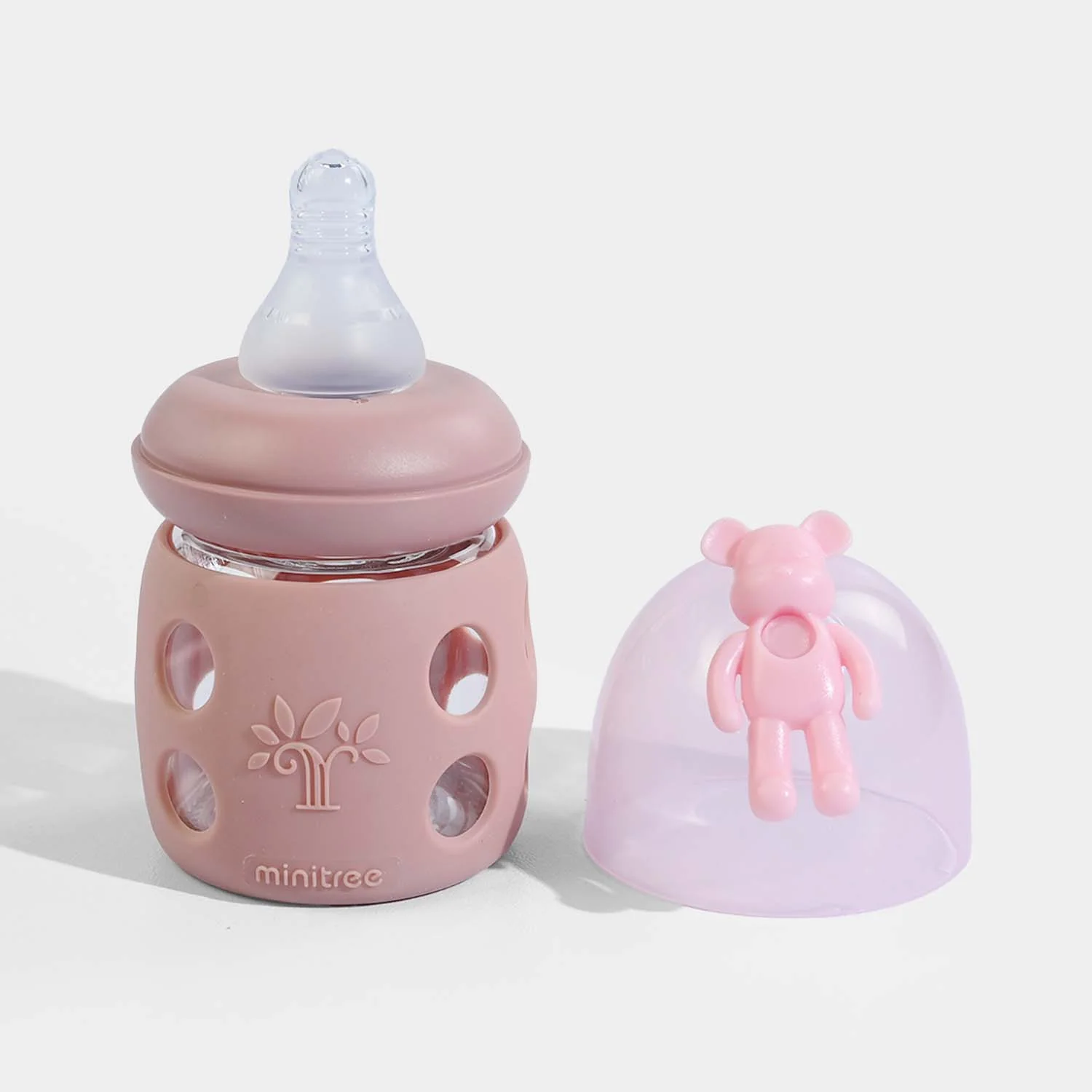 Minitree Newborn Baby Glass Feeder with Silicone Cover | 60Ml - Image 2