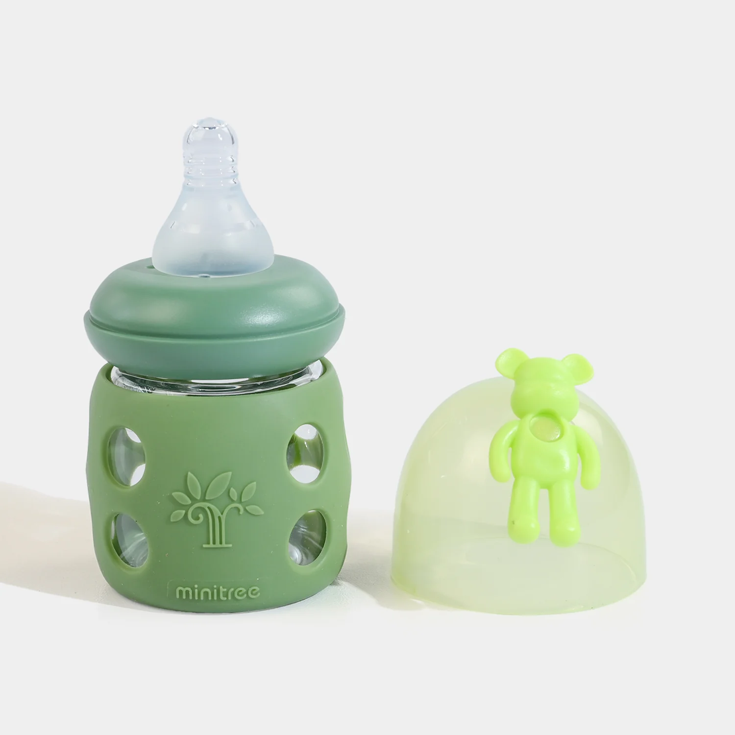 Minitree Newborn Baby Glass Feeder with Silicone Cover | 60Ml - Image 3