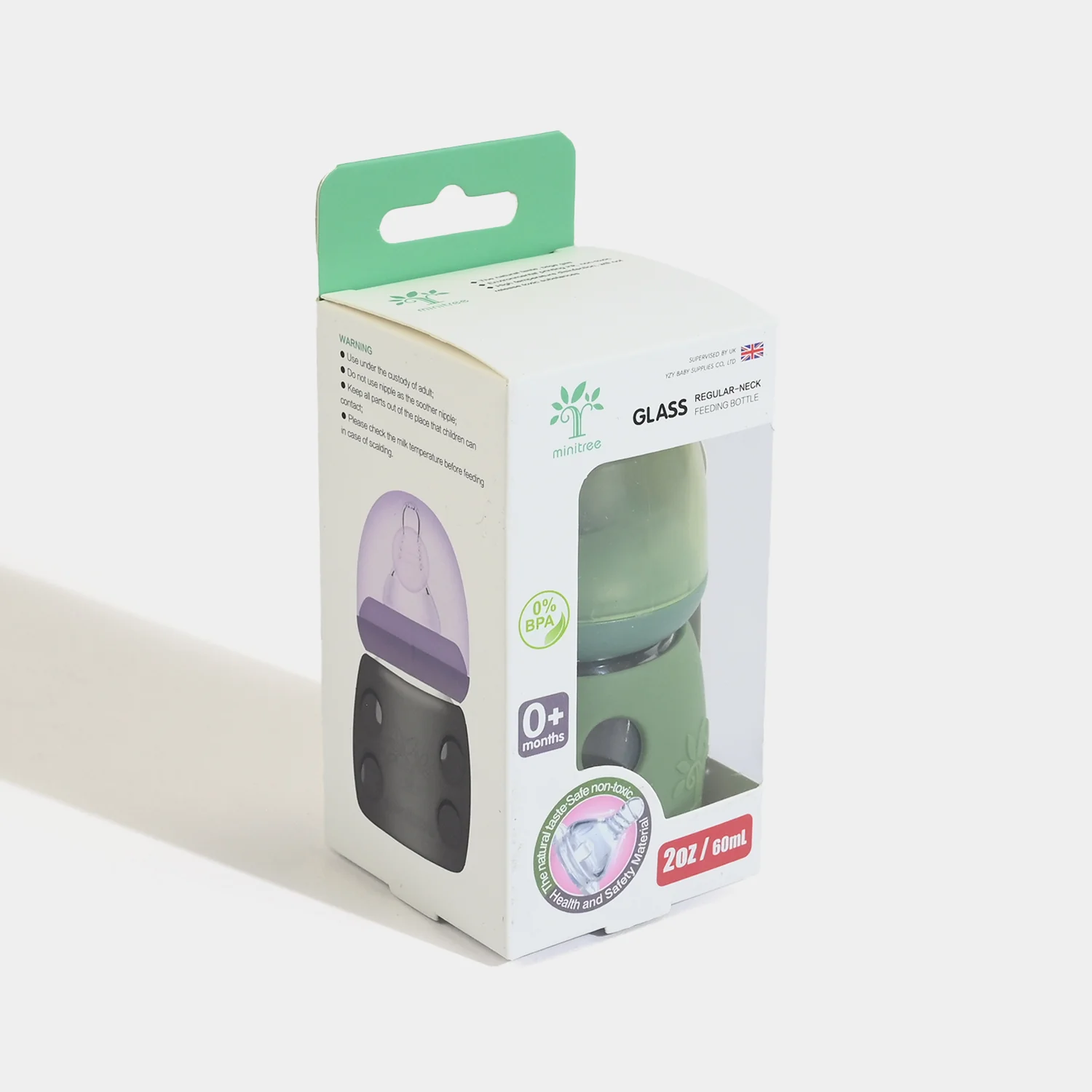 Minitree Newborn Baby Glass Feeder with Silicone Cover | 60Ml - Image 5