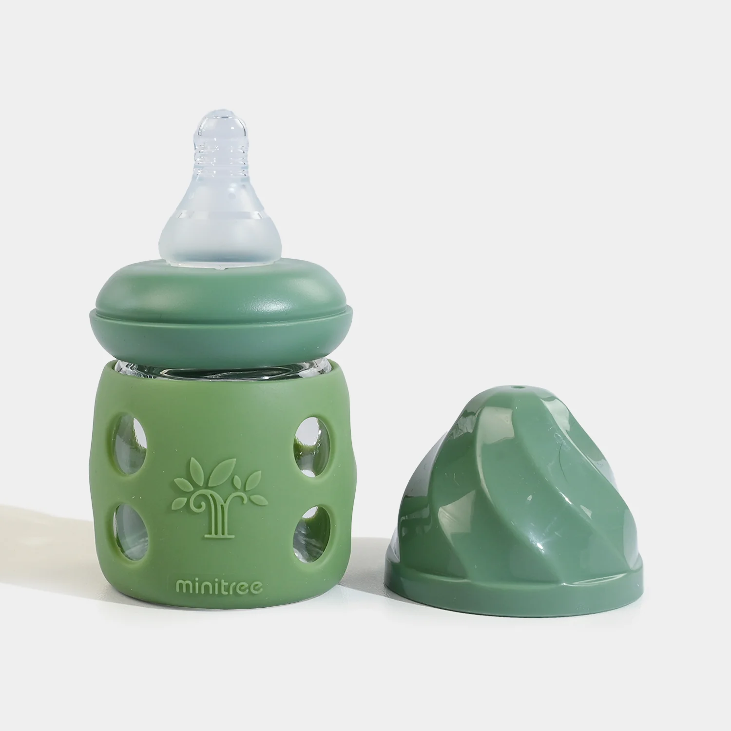 Minitree Newborn Baby Glass Feeder with Silicone Cover | 60Ml - Image 2