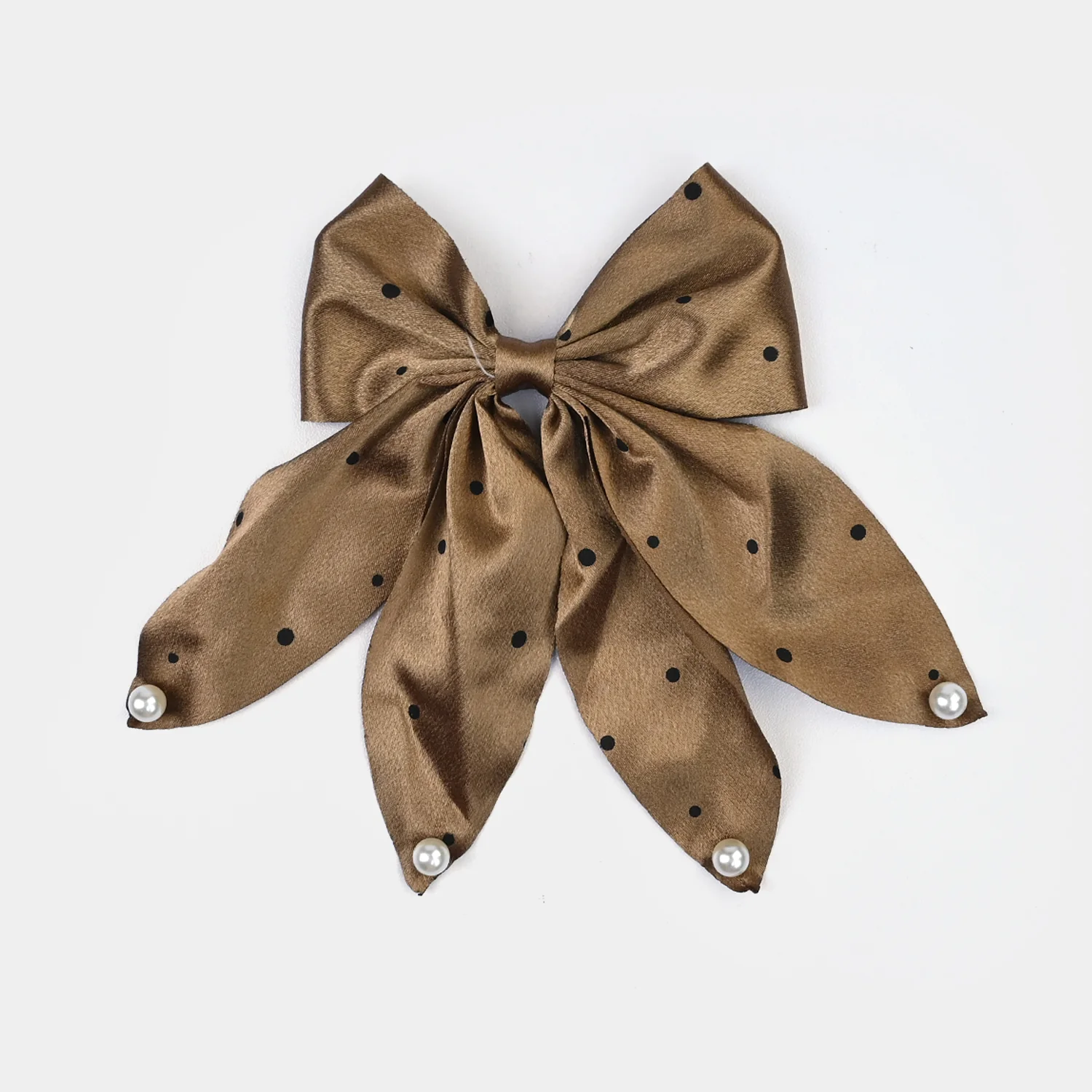 Cute Fabric Bow Hair Pin with Metal Clip - Image 2