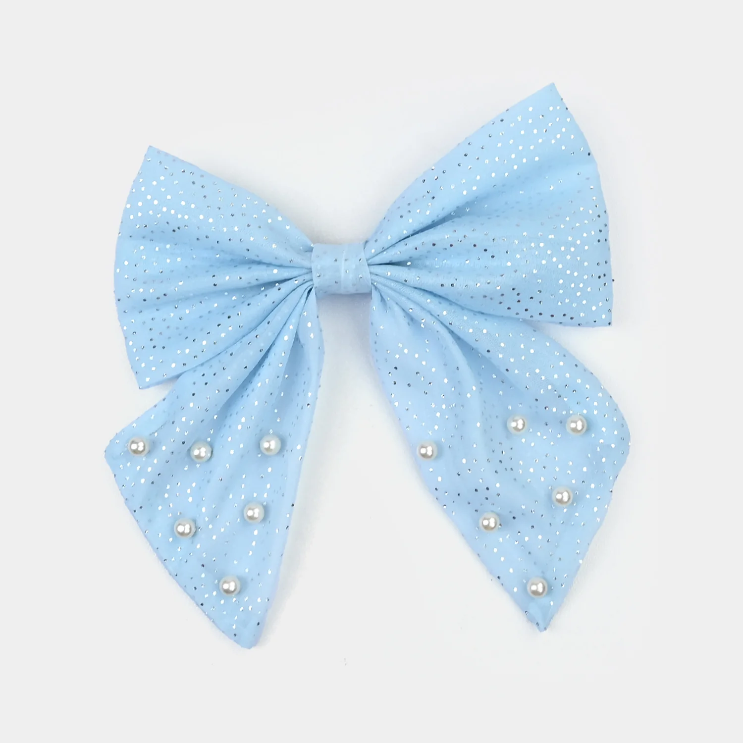 Cute Fabric Bow Hair Pin with Metal Clip - Image 2