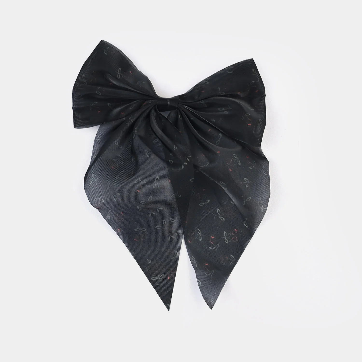 Cute Fabric Bow Hair Pin with Metal Clip - Image 2