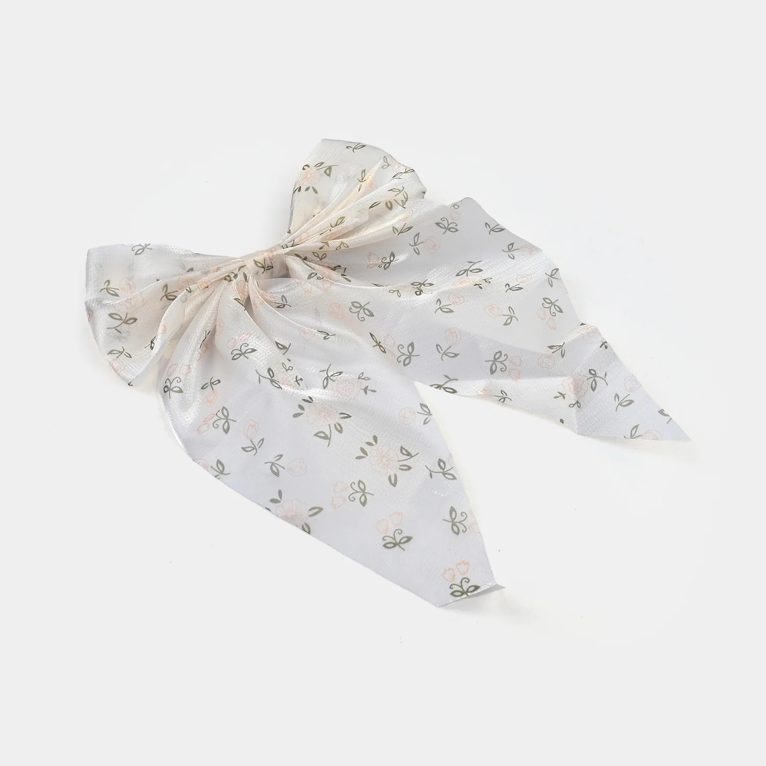 Cute Fabric Bow Hair Pin with Metal Clip