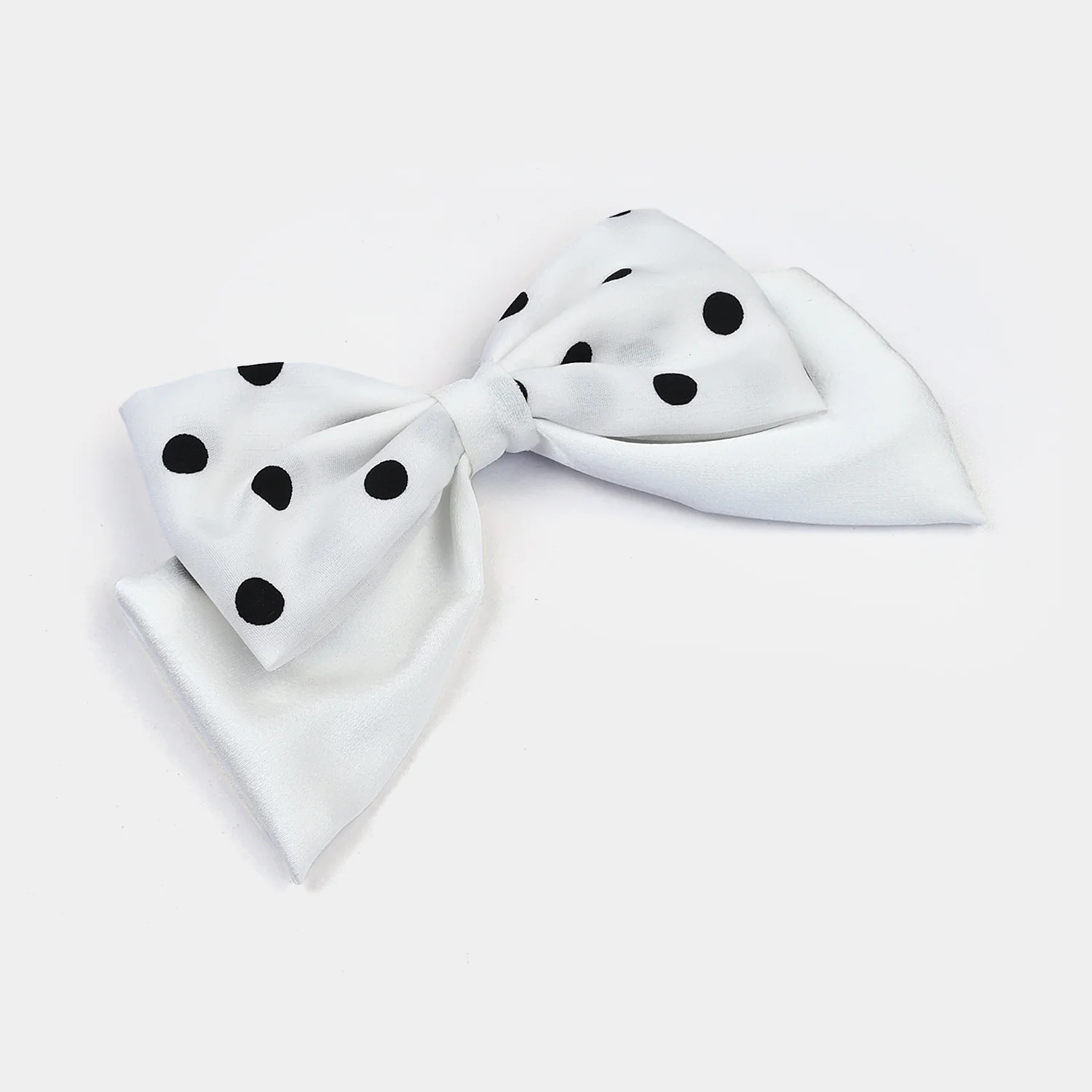 Cute Fabric Bow Hair Pin with Metal Clip