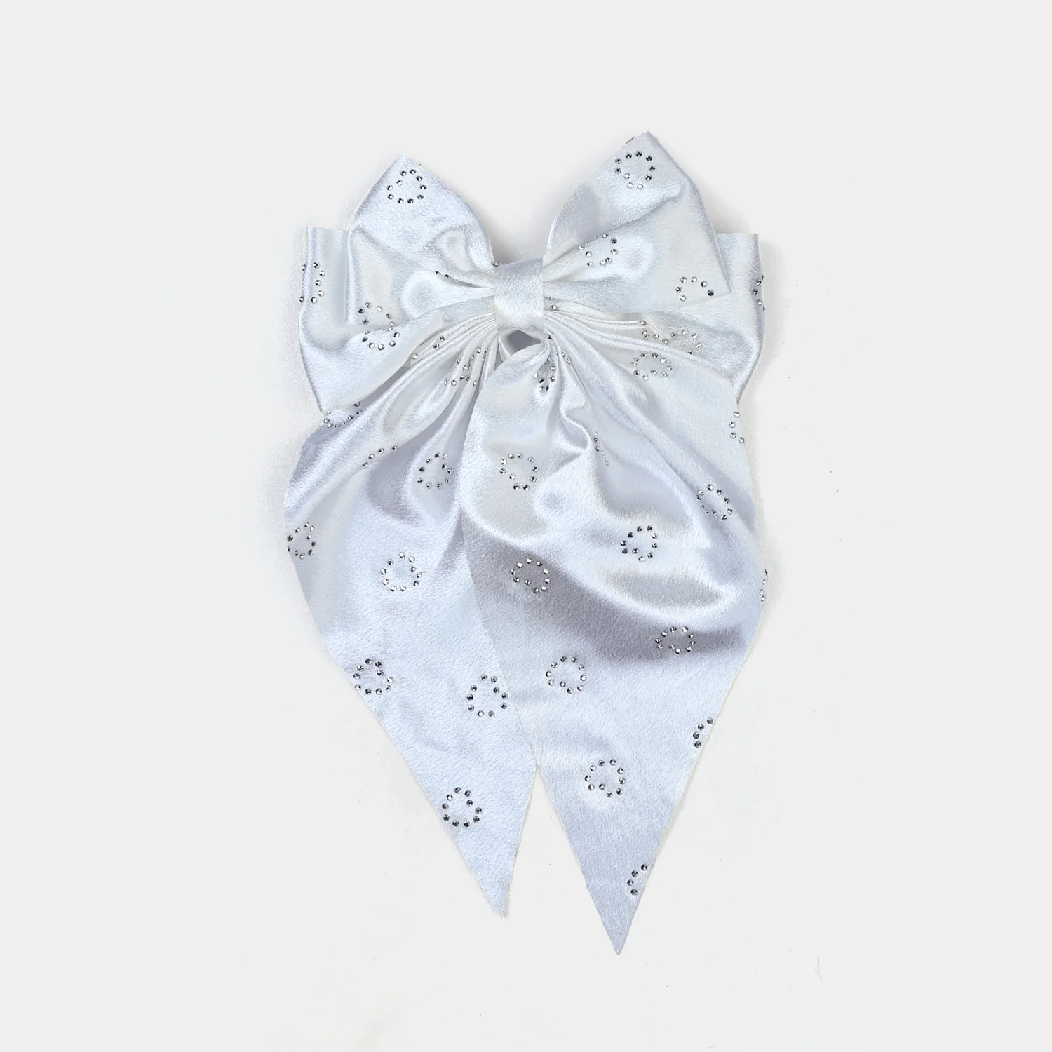 Cute Fabric Bow Hair Pin with Metal Clip - Image 2