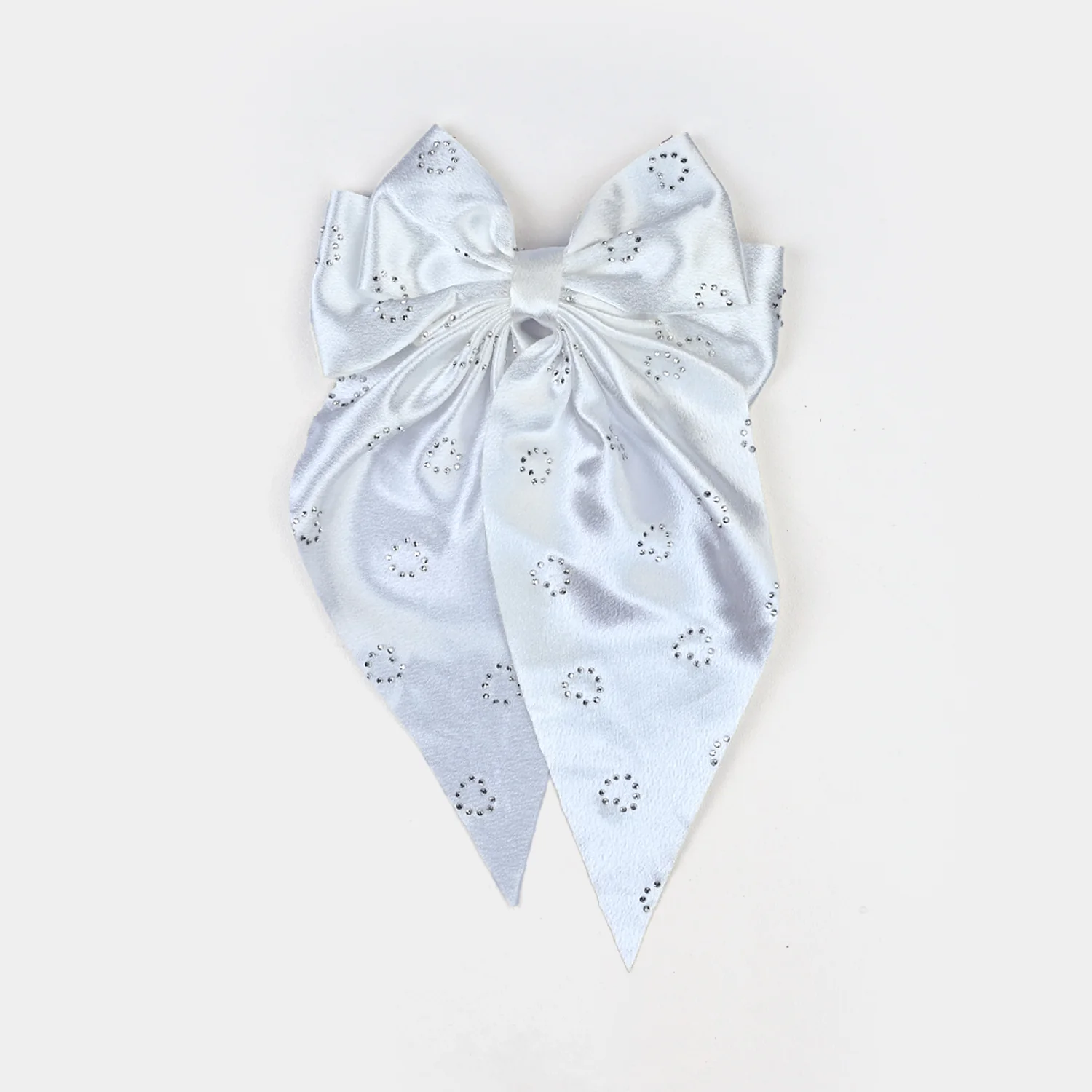 Cute Fabric Bow Hair Pin with Metal Clip - Image 4