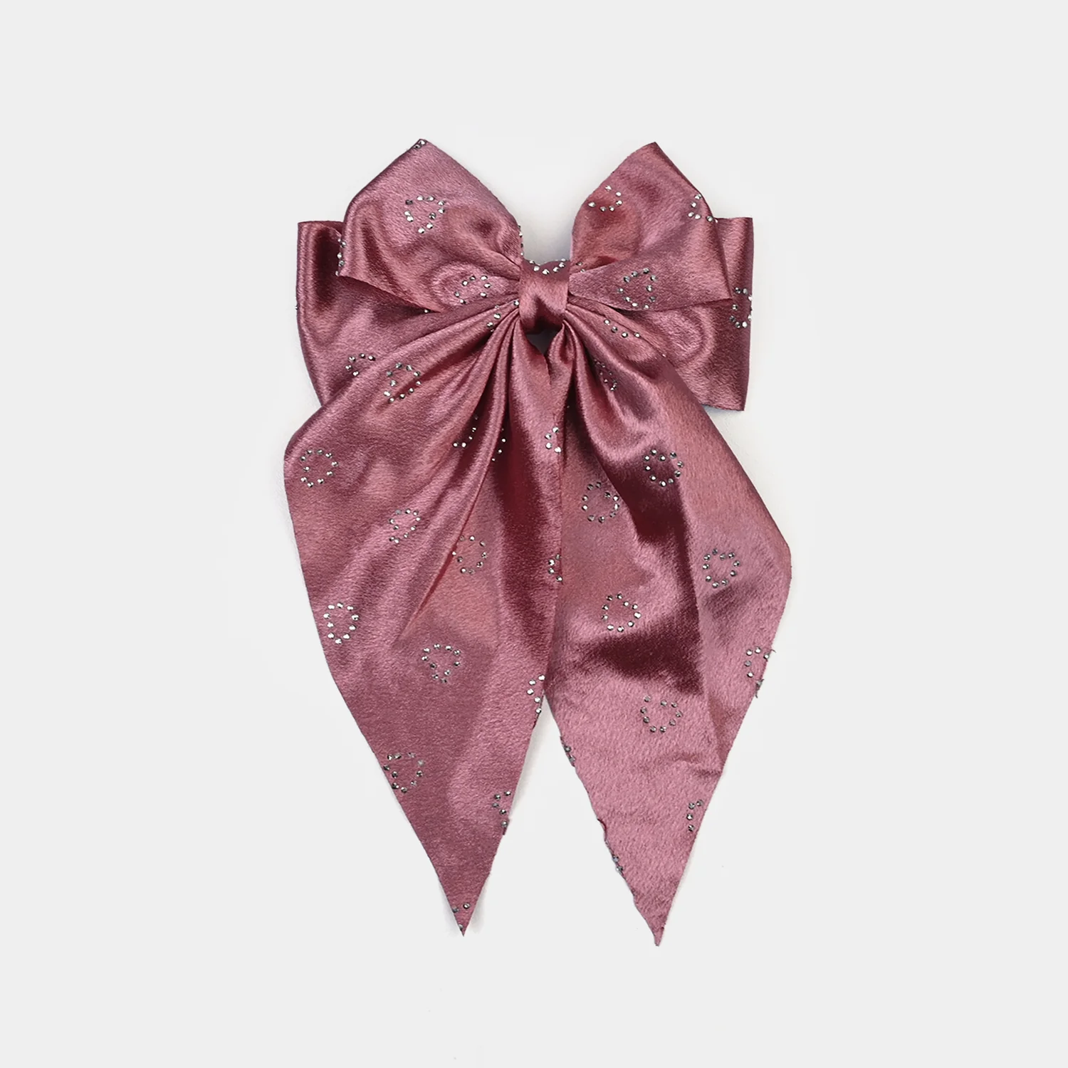 Cute Fabric Bow Hair Pin with Metal Clip - Image 2