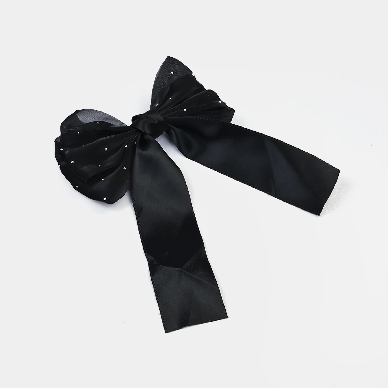 Cute Fabric Bow Hair Pin with Metal Clip