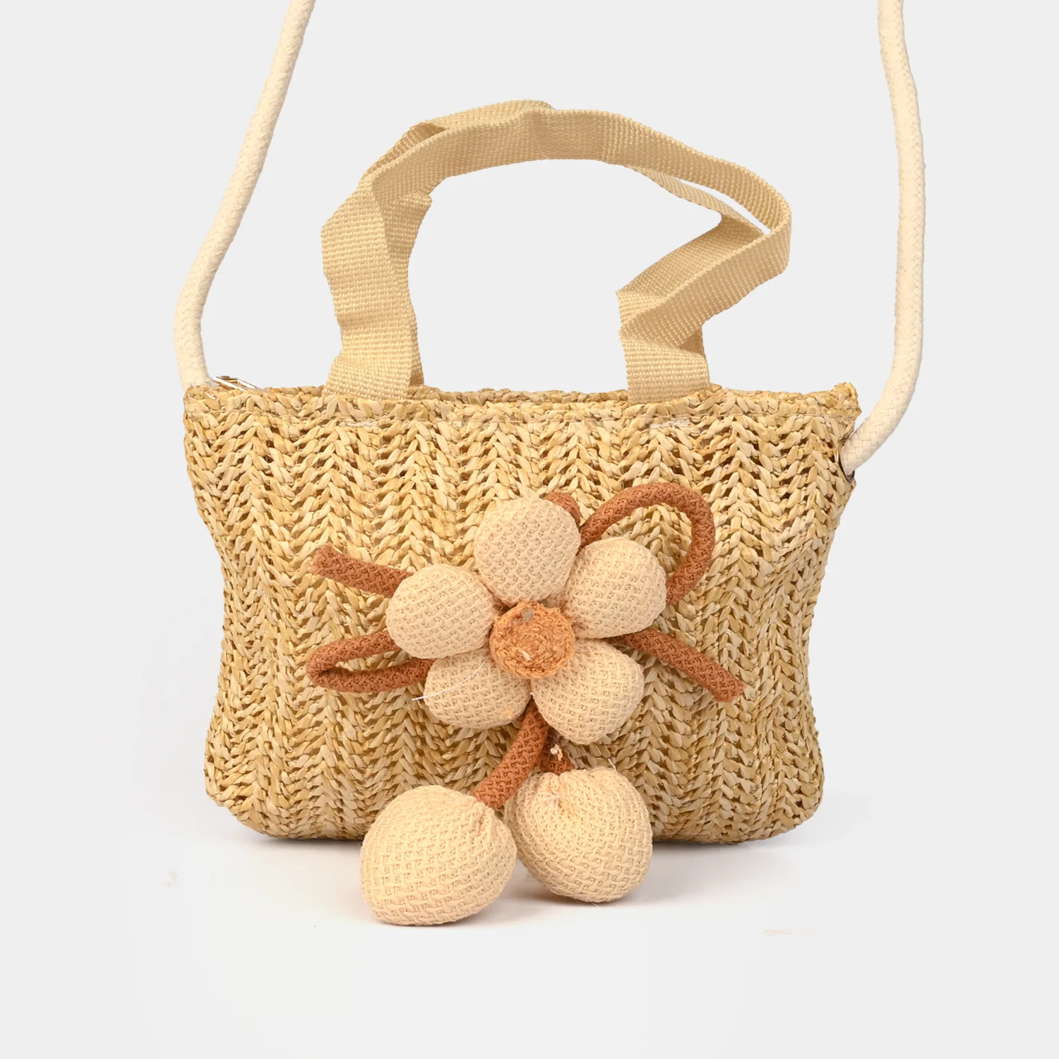 Fashion Handbag With Lace & Flower - Image 2