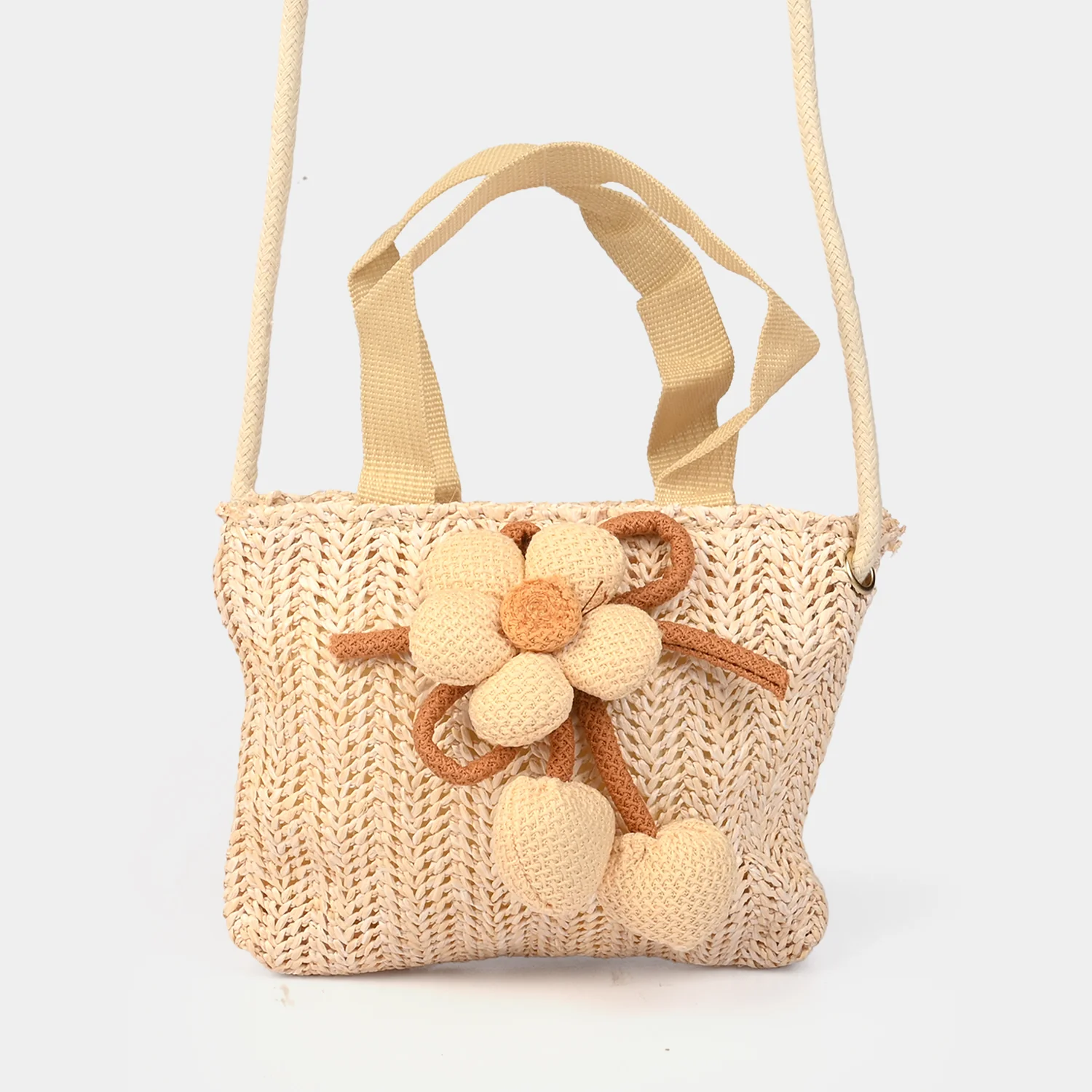 Fashion Handbag With Lace & Flower - Image 2
