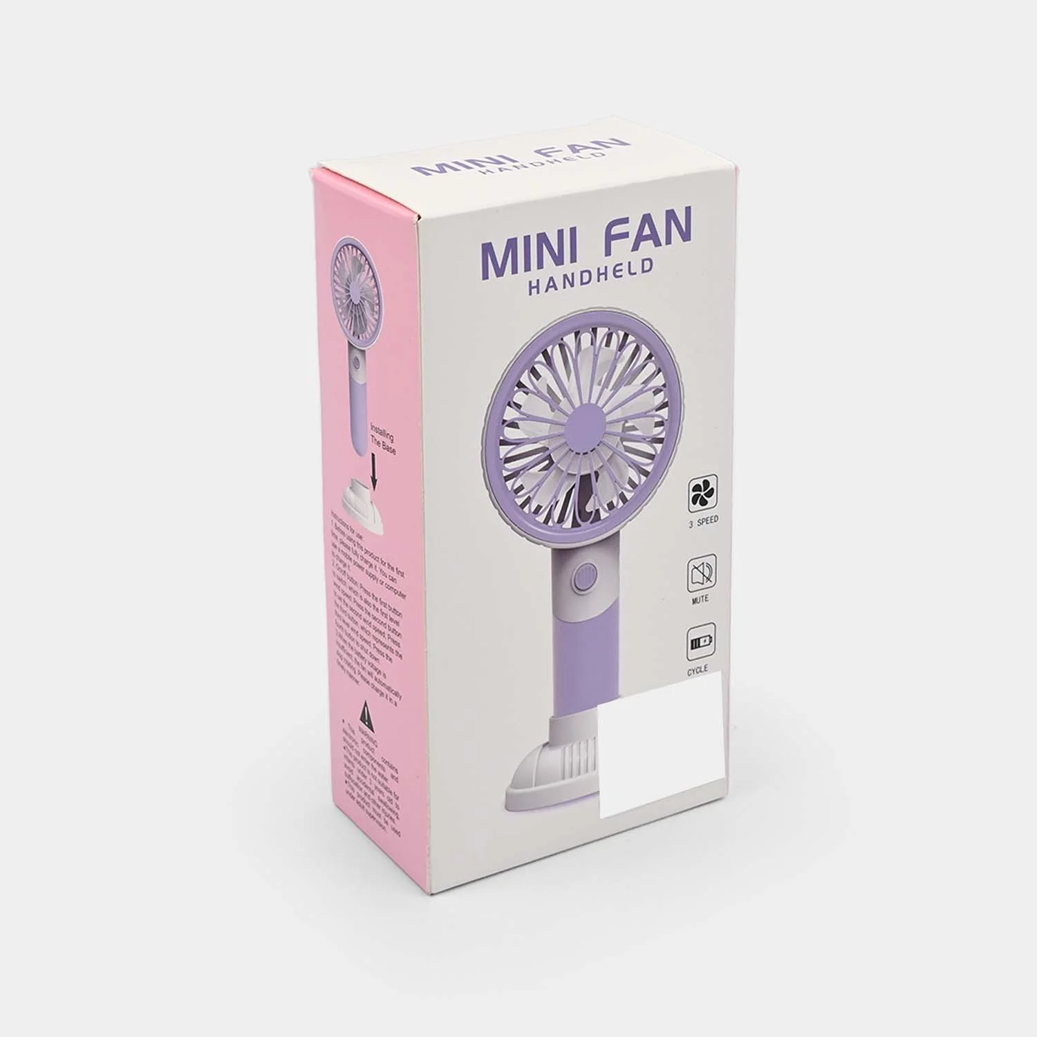 Portable Rechargeable Small Handheld Fan with Night Light and USB Charging - Image 3