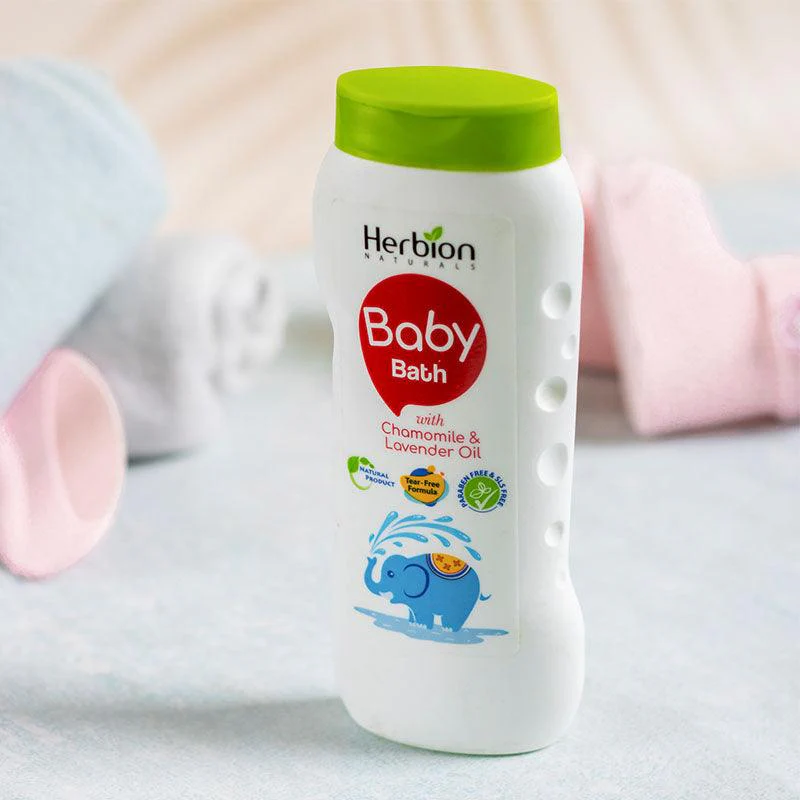 Herbion Baby Bath With Chamomile & Lavender Oil - 200ml - Image 4