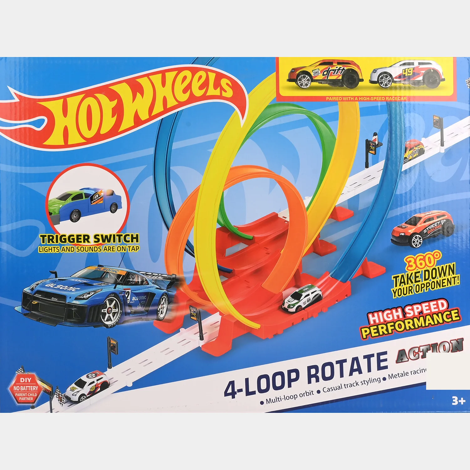 Racing Track High Speed Pullback Cars | 36Pcs - Image 2