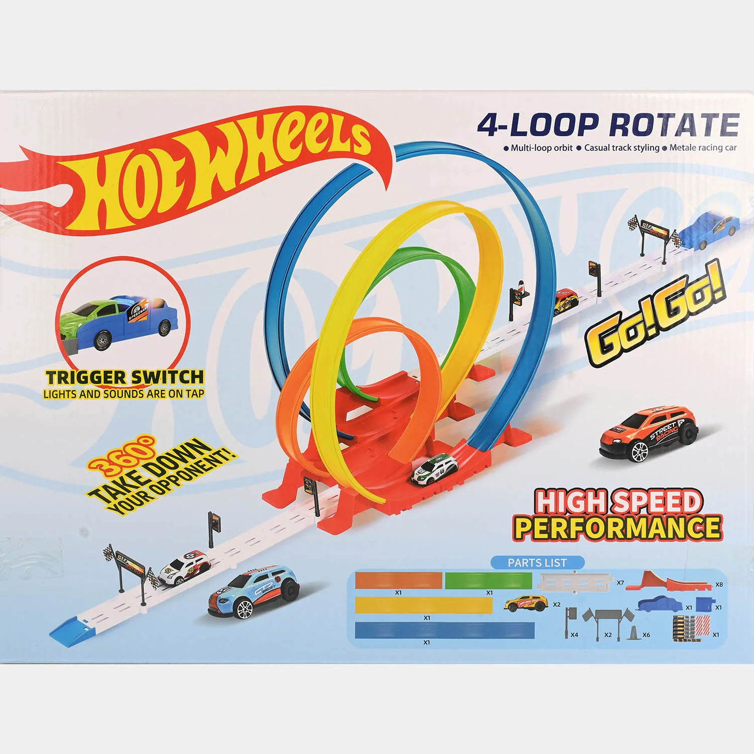 Racing Track High Speed Pullback Cars | 36Pcs - Image 3