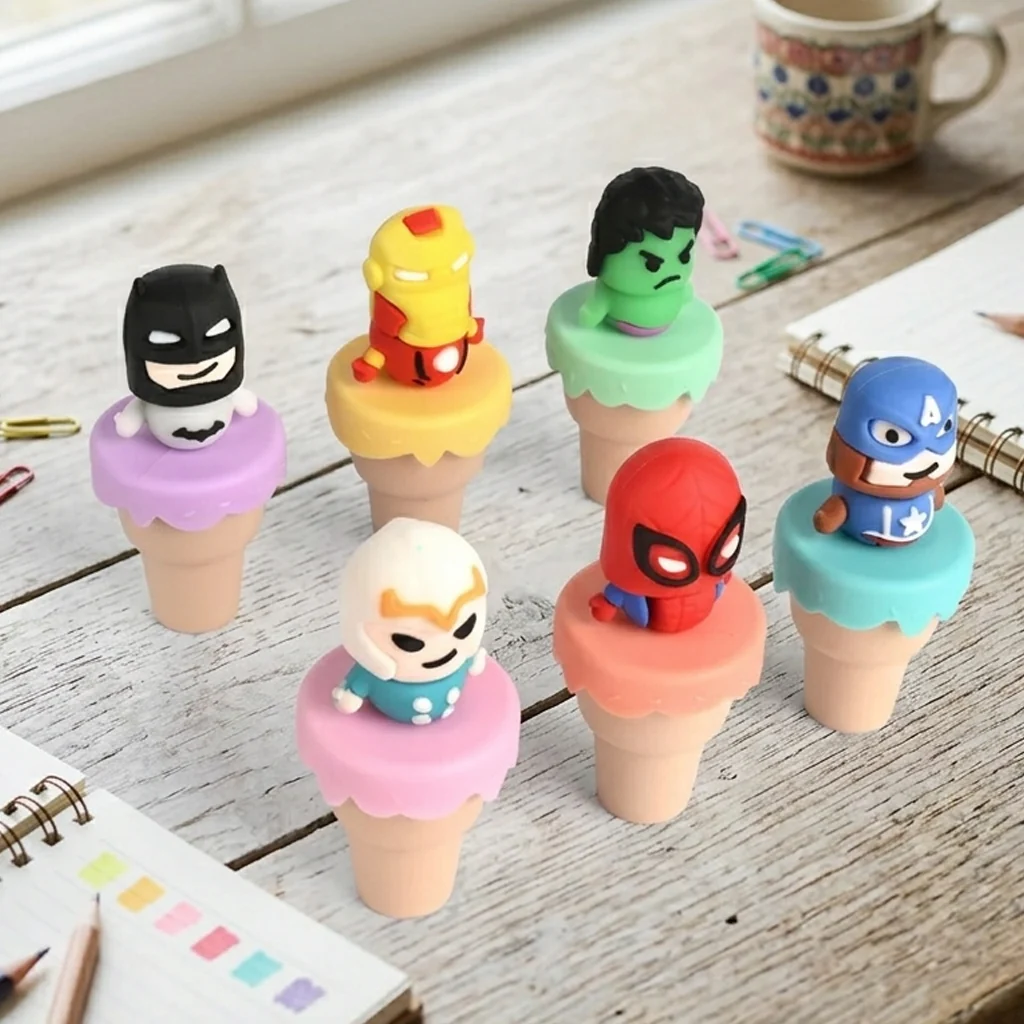 Cartoon Character Mini Highlighter Marker Set | 6PCs - Image 2