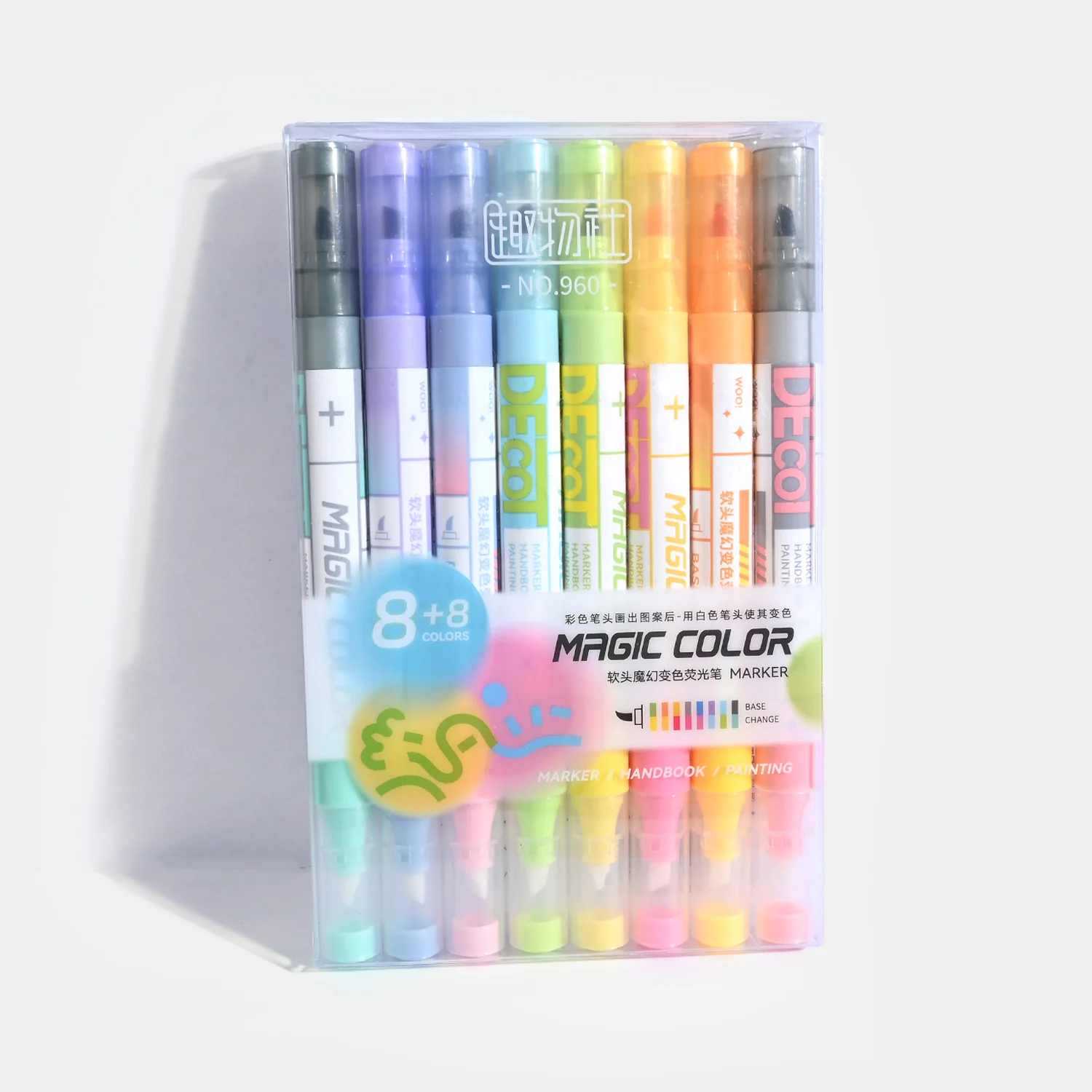 Dual Tip Highlighter Marker Set | 8PCs - Image 3