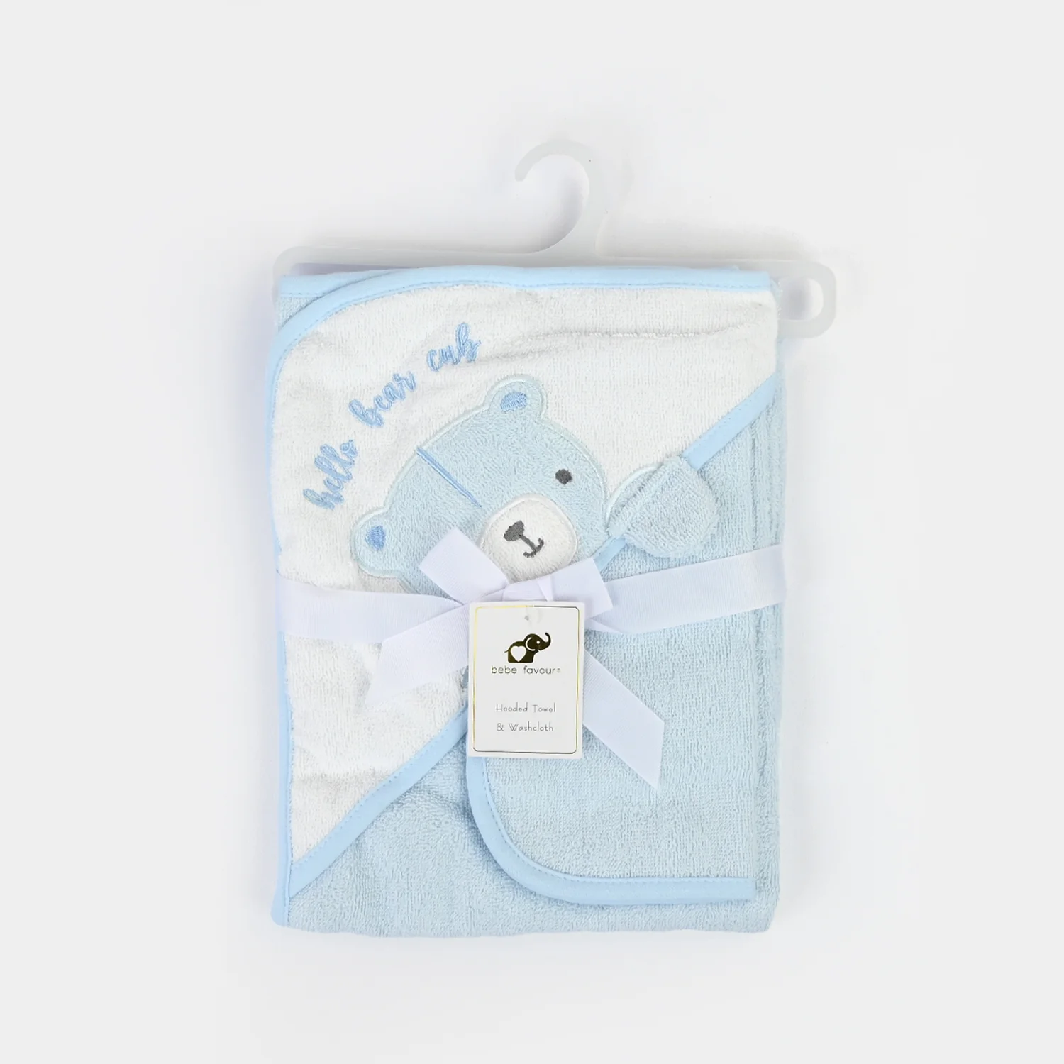 Hooded Bath Towel With Face Towel - Image 3