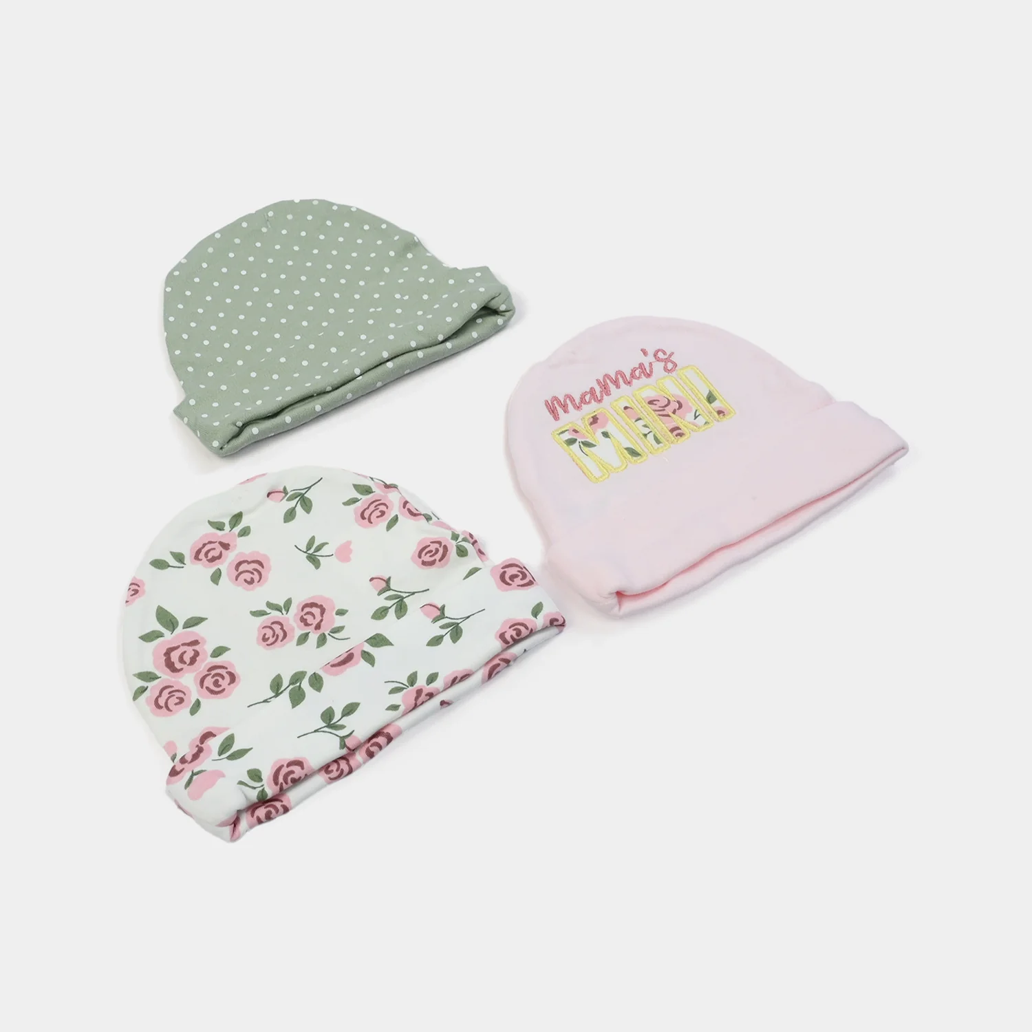 Pack OF 3 Baby Cap/Hat Set