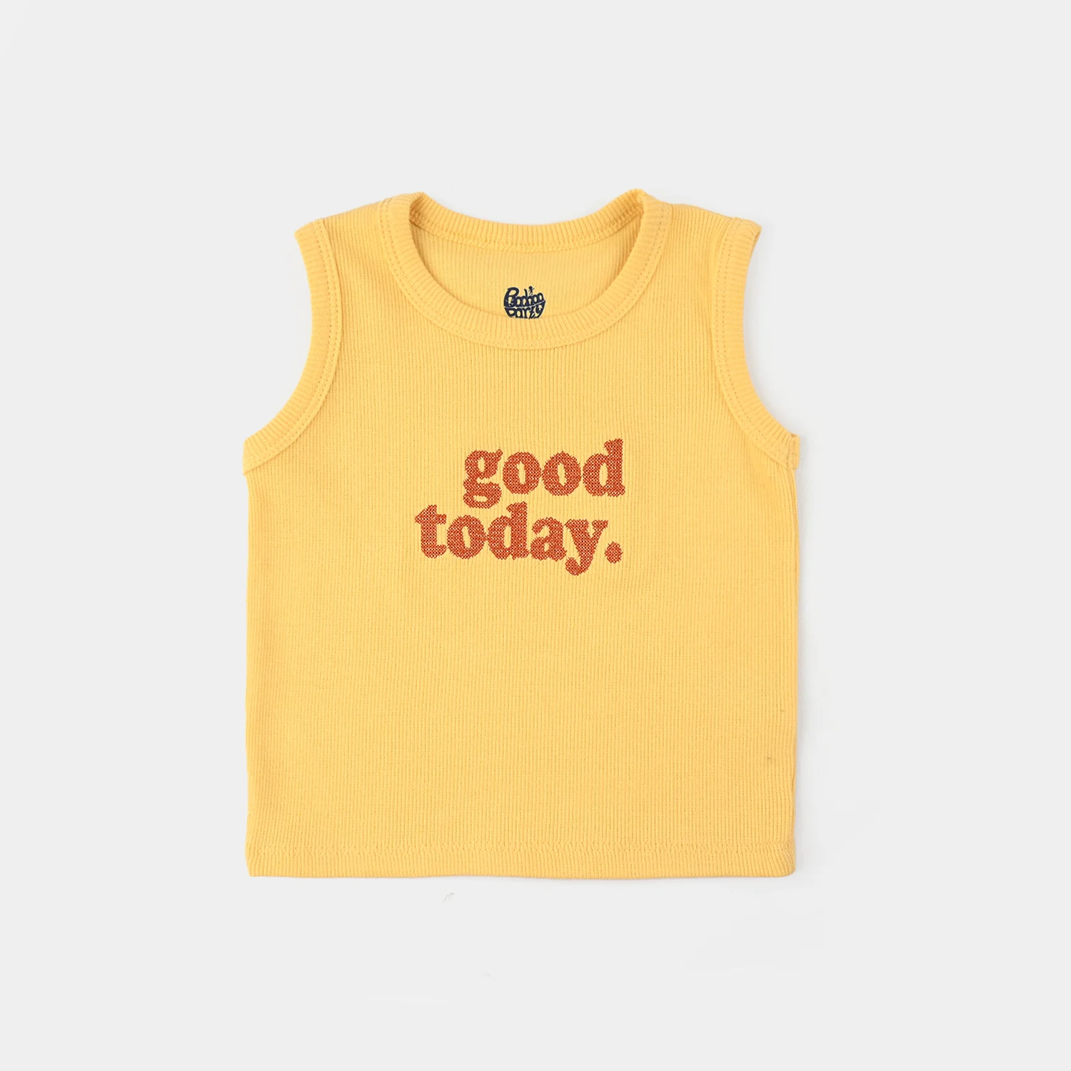 Infant Boys 2x1 Rib Sando (Good Today) - Yellow