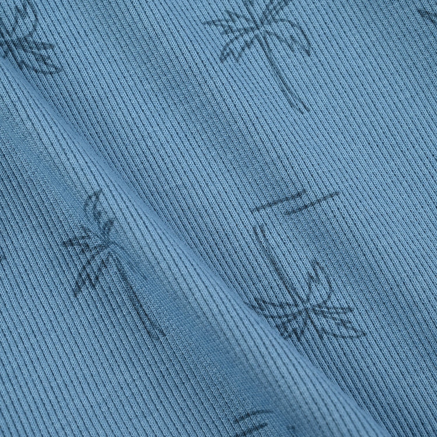 Infant Boys 2x1 Rib T-Shirt (Palm Tree) - Blue - Image 4