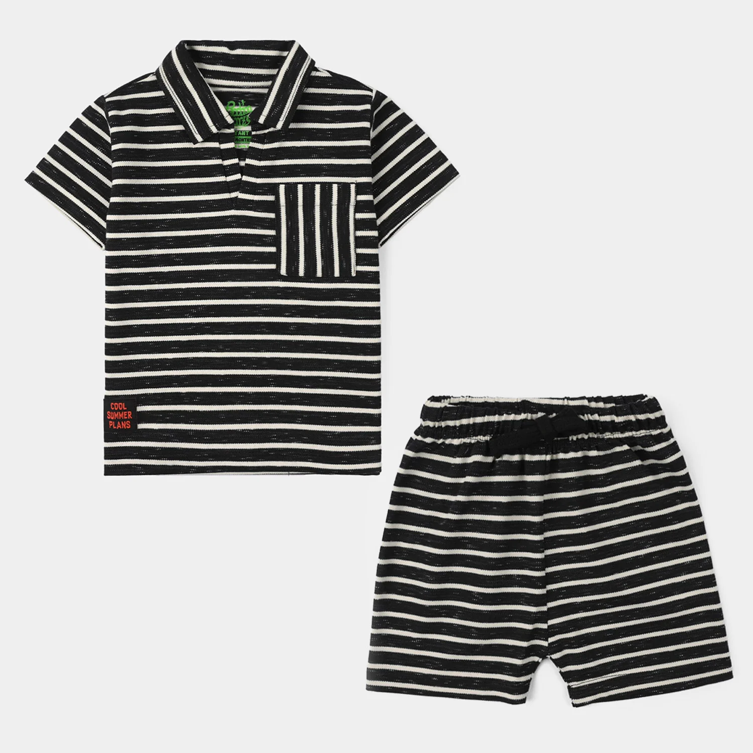Infant Boys Yarn Dyed 2-Pc Suit (Always Explore) - Black