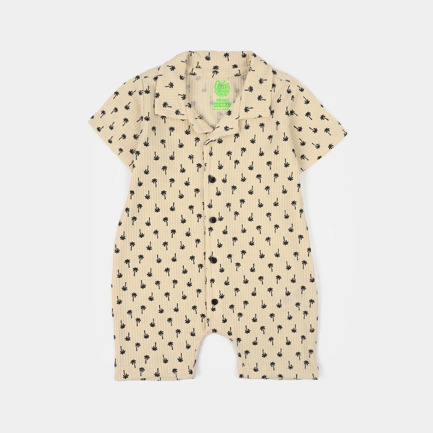 Infant Boys Thermal Romper (Resort Palm) - Off White