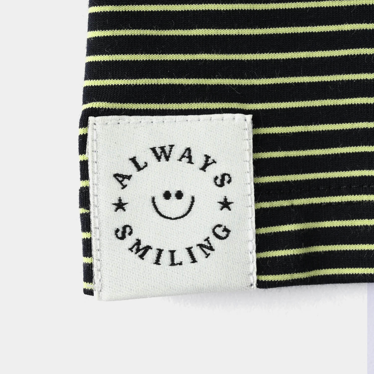 Infant Boys Yarn Dyed Round Neck T-Shirt (Always Smiling) - Black - Image 4