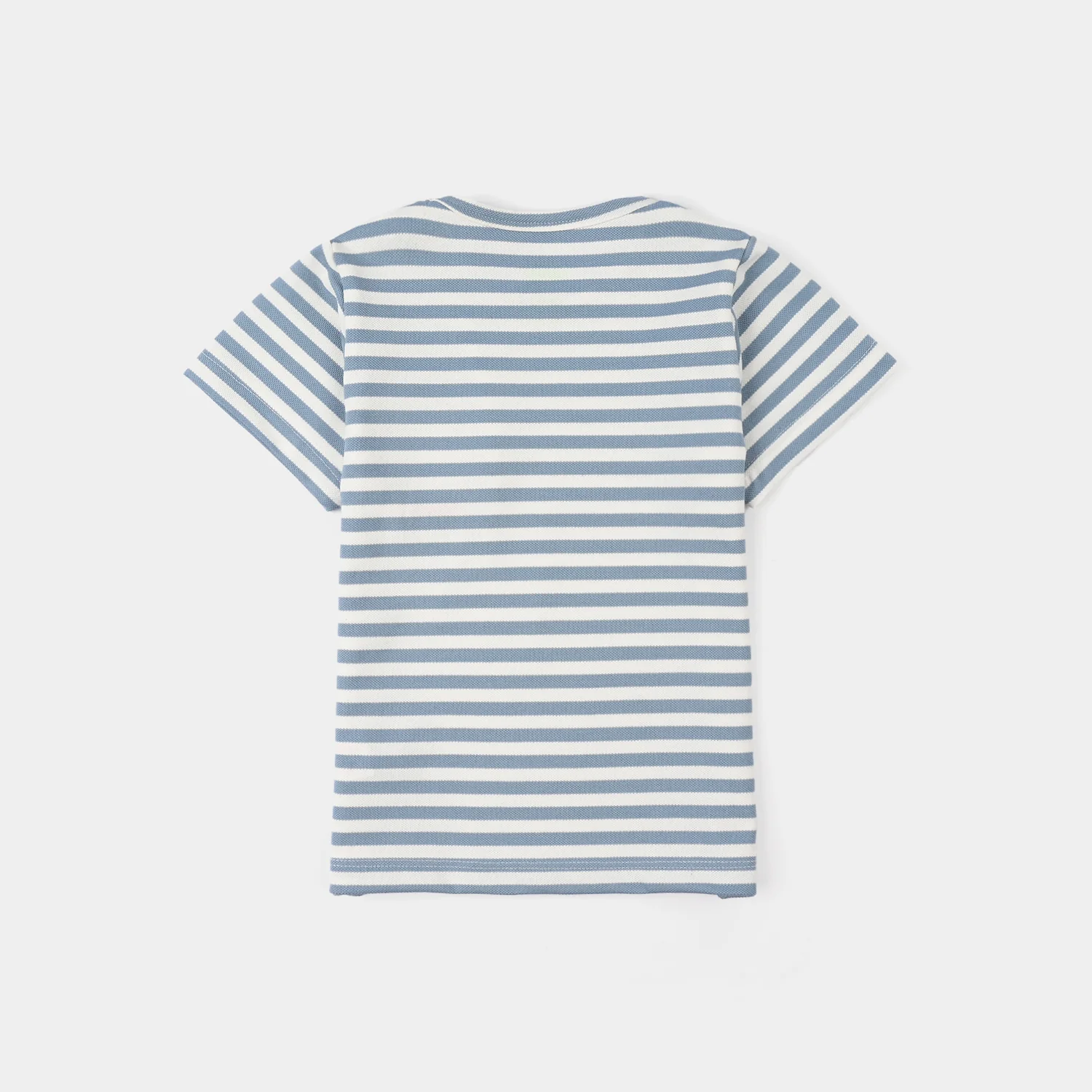 Infant Boys Yard Dyed Round Neck T-Shirt - Blue - Image 5