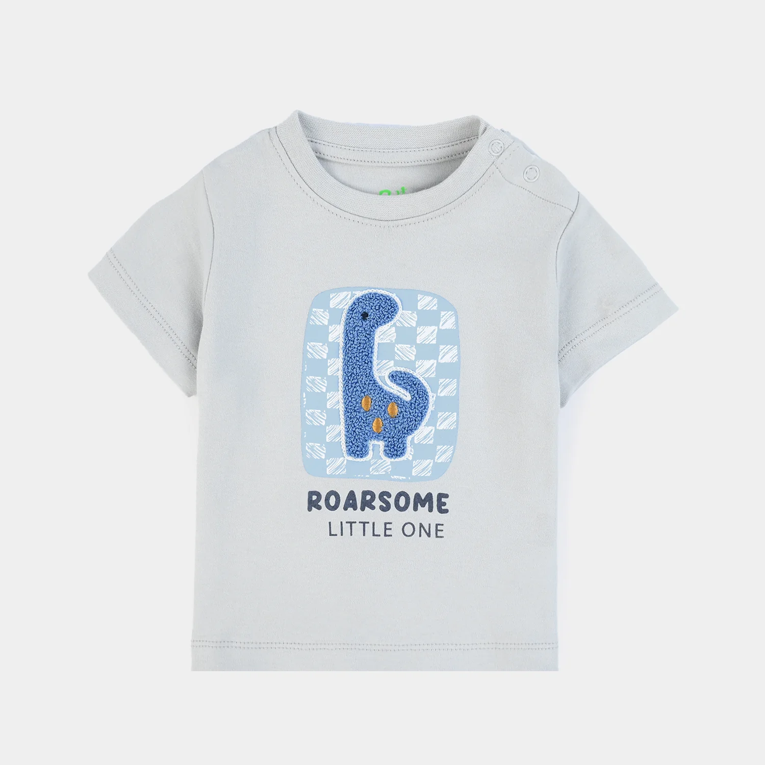 Infant Boys Cotton Interlock Roarsome Little One-Grey.Blue - Image 2