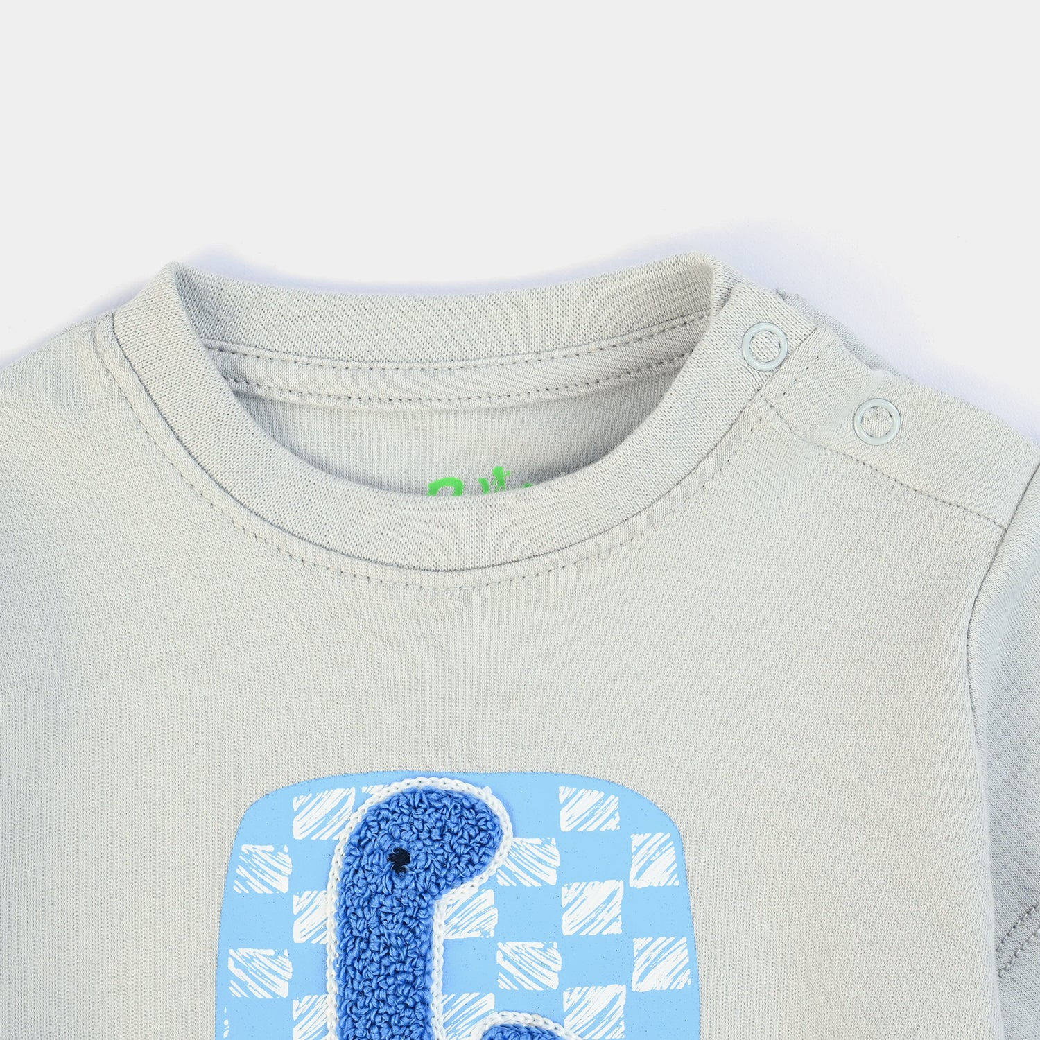 Infant Boys Cotton Interlock Roarsome Little One-Grey.Blue - Image 3