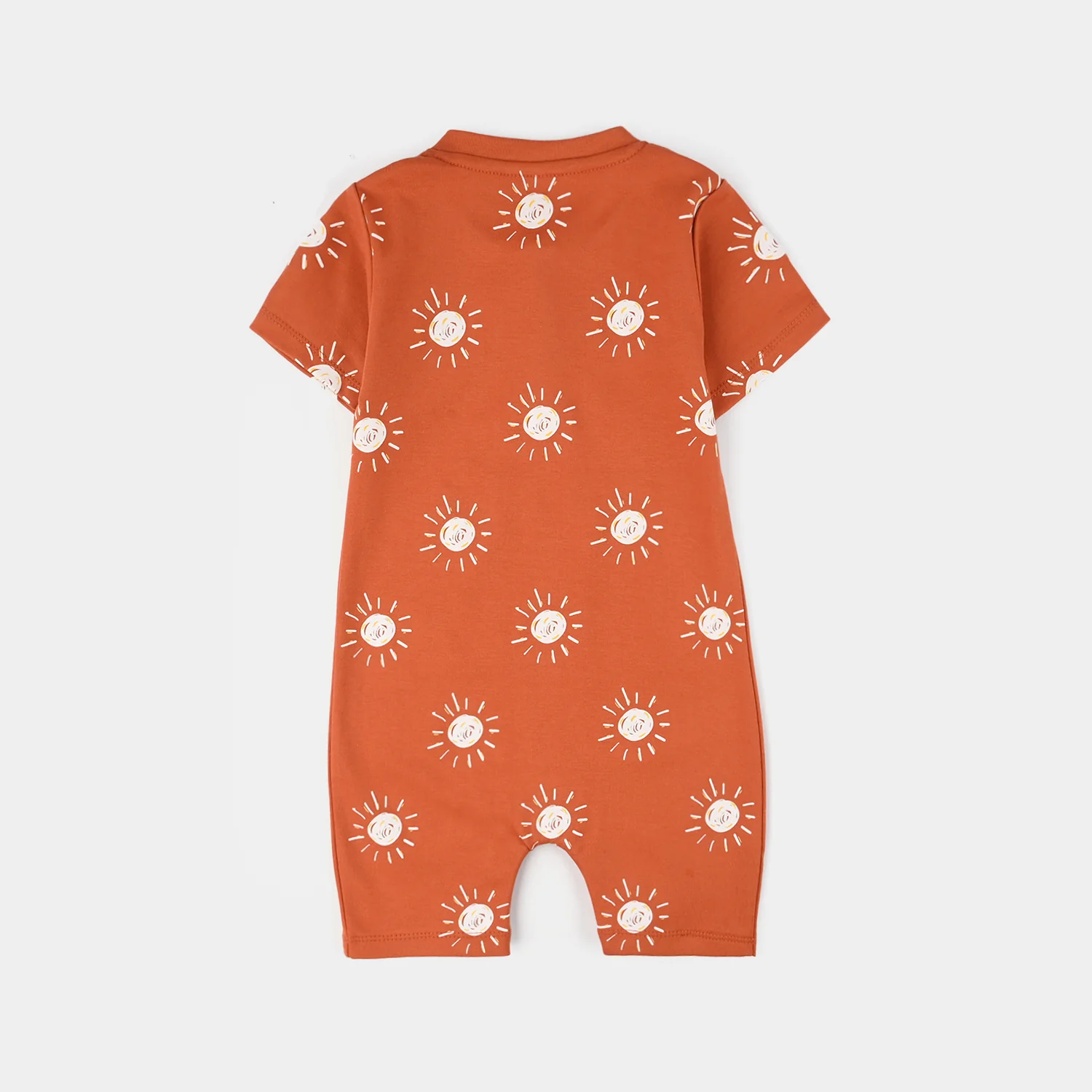 Infant Boys Cotton Interlock Romper LITTLE SUN-Rust - Image 4