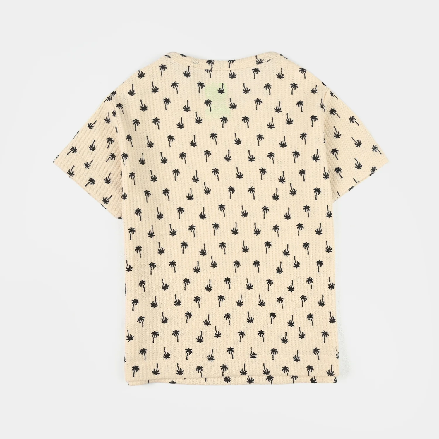 Infant Boys Cotton Interlock Suit (Palm Tree) - Off White - Image 3